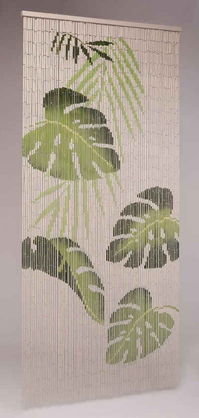 Türvorhang »Conacord Decona Palmblatt Dekovorhang bunt«, CONACORD, Hakenaufhängung, 90 x 200 cm, Bambus - blickdicht dank hoher Stranganzahl