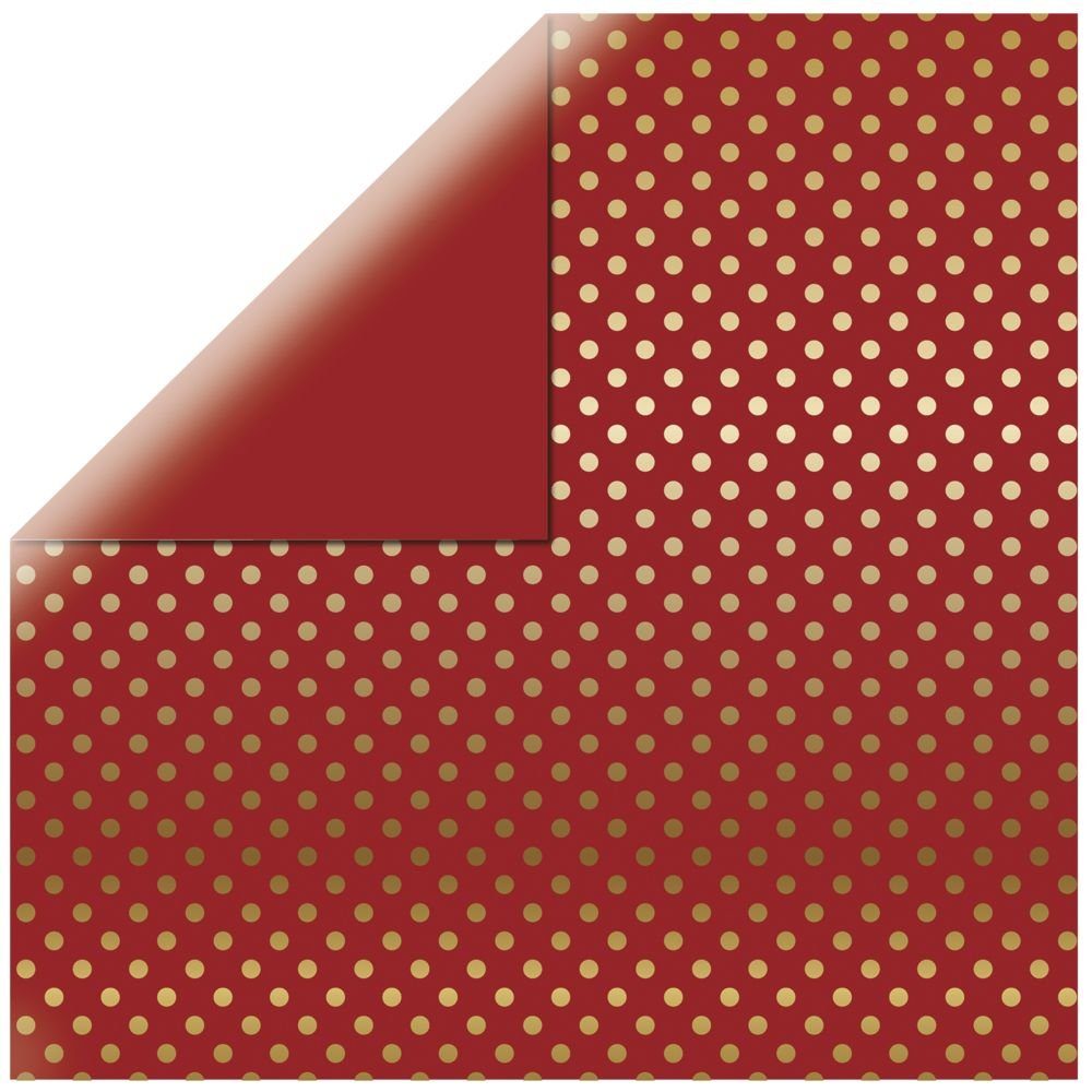 Rayher Bastelkartonpapier Scrapbookingpap. Gold Foil Dots 50119288