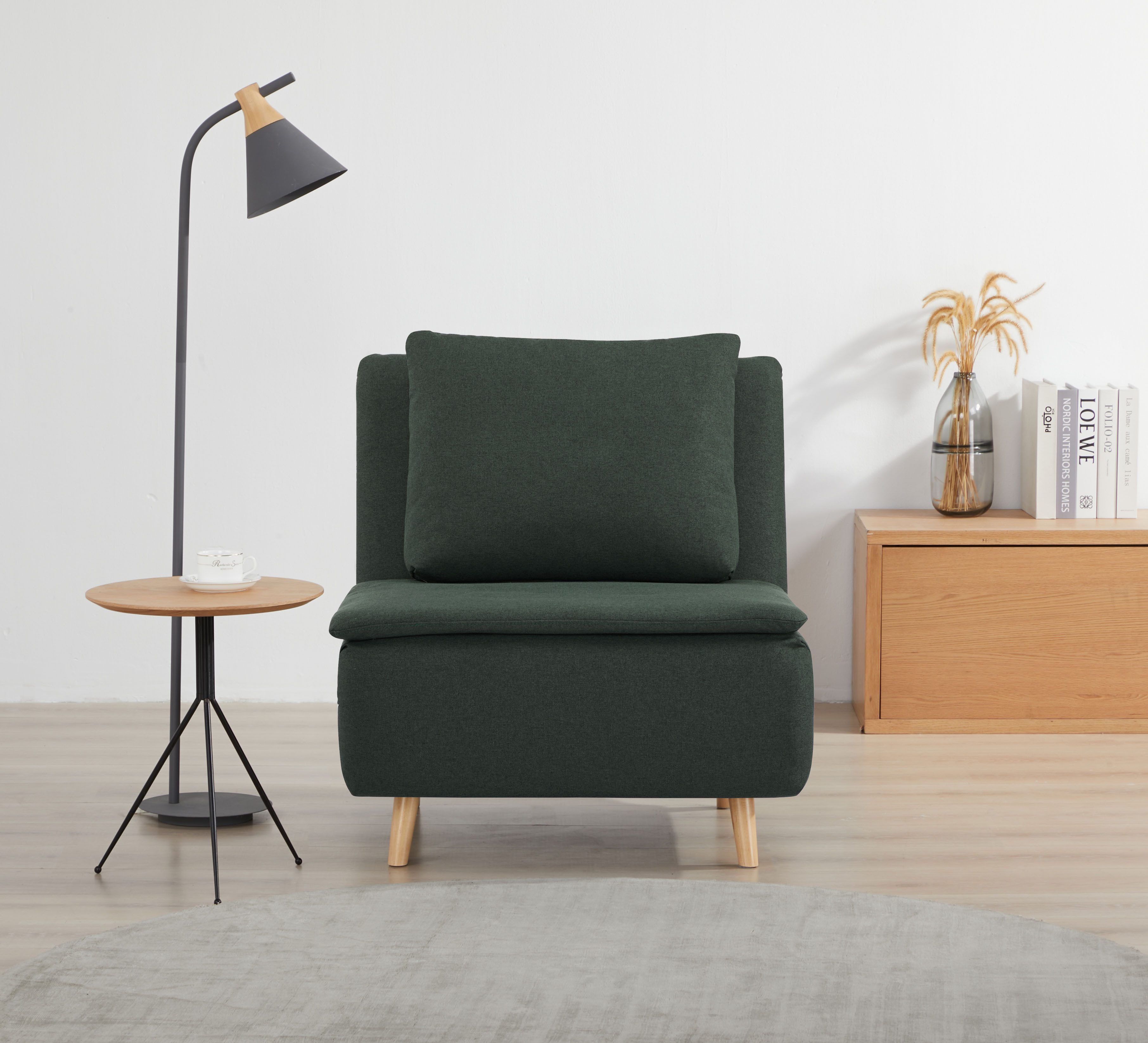 INOSIGN Кресла AINSLEY, wandelbar zum Gästebett, Schlafsofa, Webstoff u. Cord-Bezug
