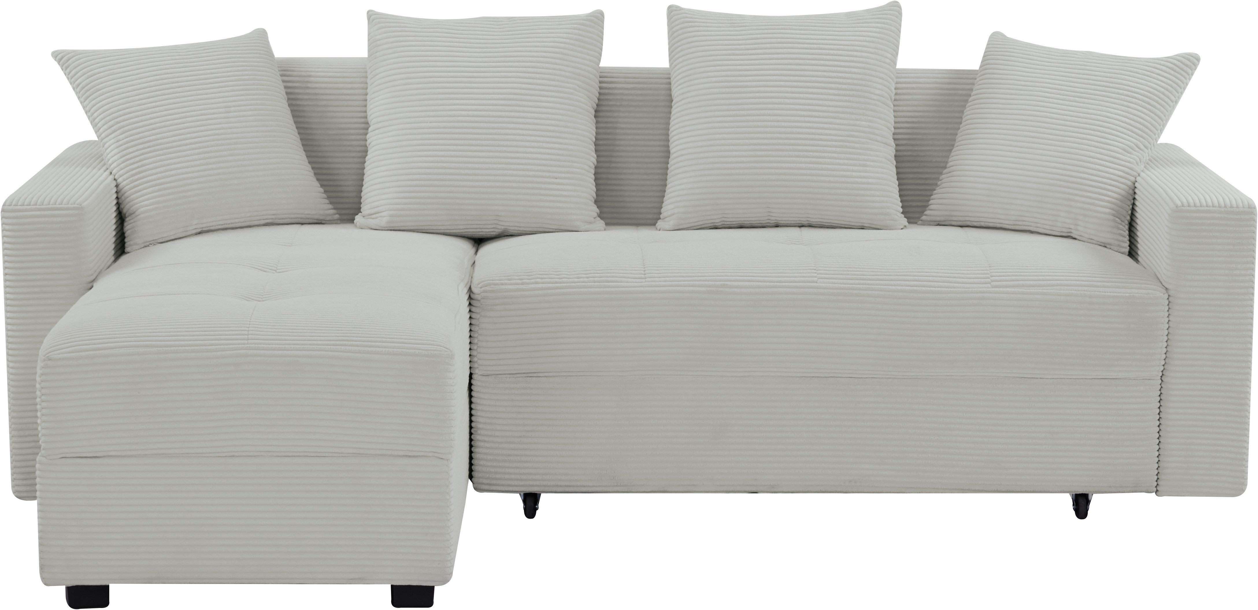 INOSIGN Ecksofa "KILLAM, 217 cm, L-Form, mit Schlaffunktion u. Bettkasten", günstig online kaufen