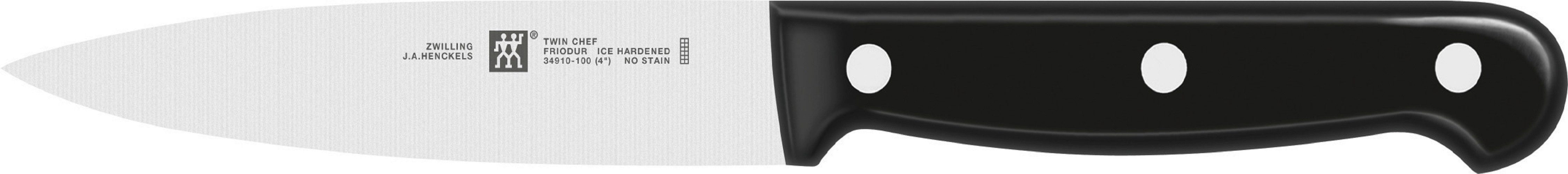 Zwilling Messer-Set TWIN Chef 2 (Set, 3-tlg., 1 Spickrmesser (10 cm), 1 Fleischmesser (16 cm), 1 Kochmesser (20 cm), Sonderschmelze, Ergonomisch, Robust, Langlebig