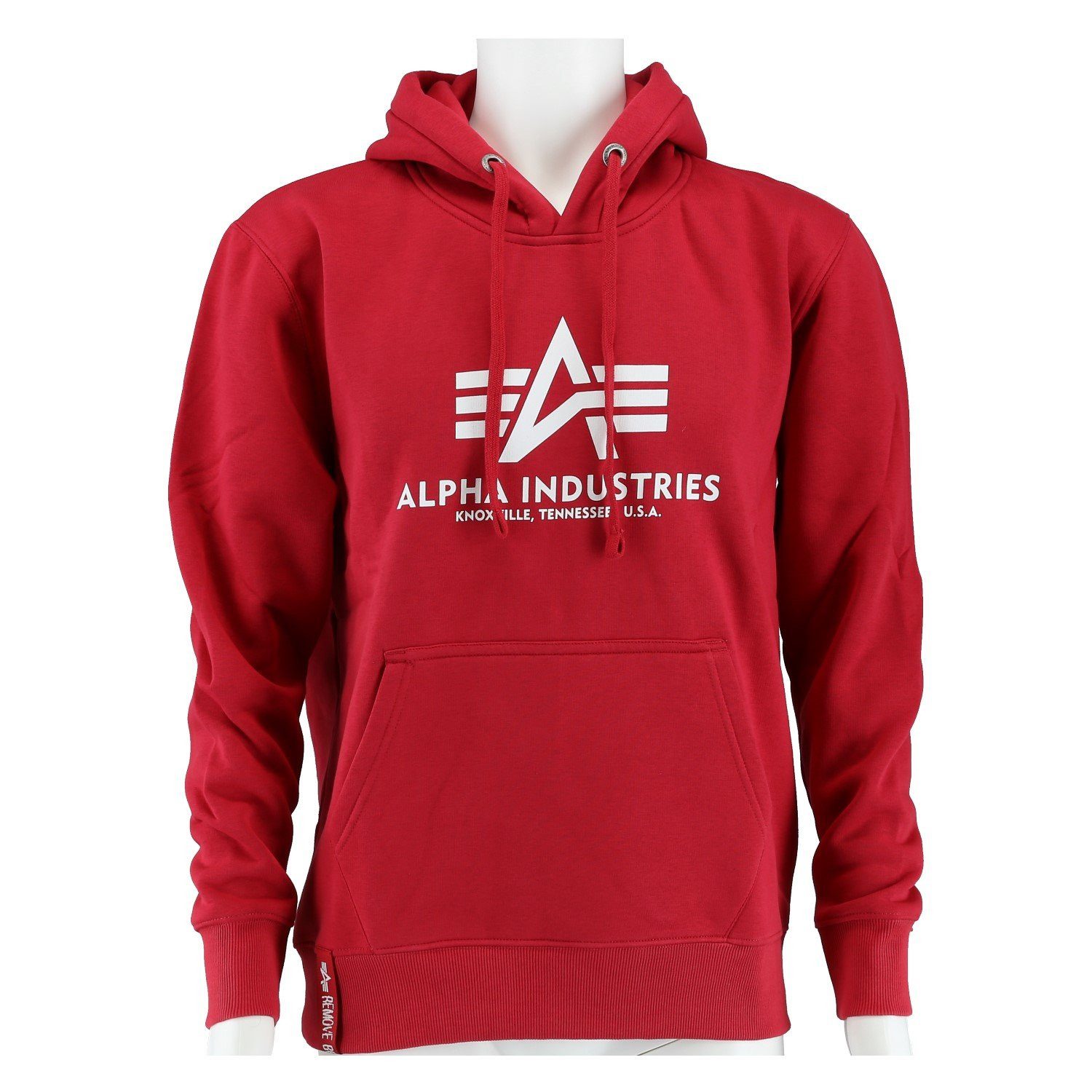 Alpha Industries Kapuzenpullover (Hoodie) Basic Logo weinrot Herren günstig online kaufen