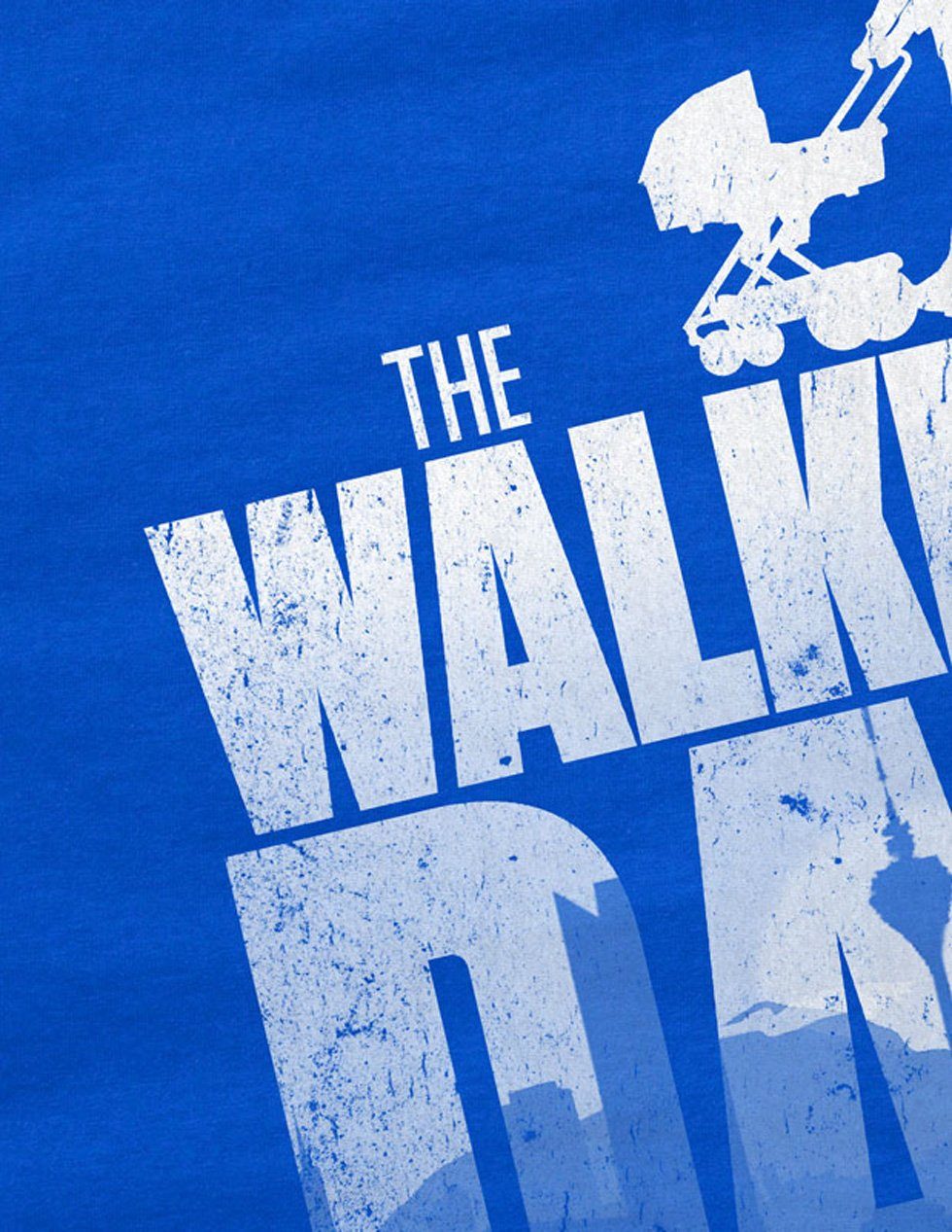 Print-Shirt zombie T-Shirt The blau Walking style3 Dad Herren