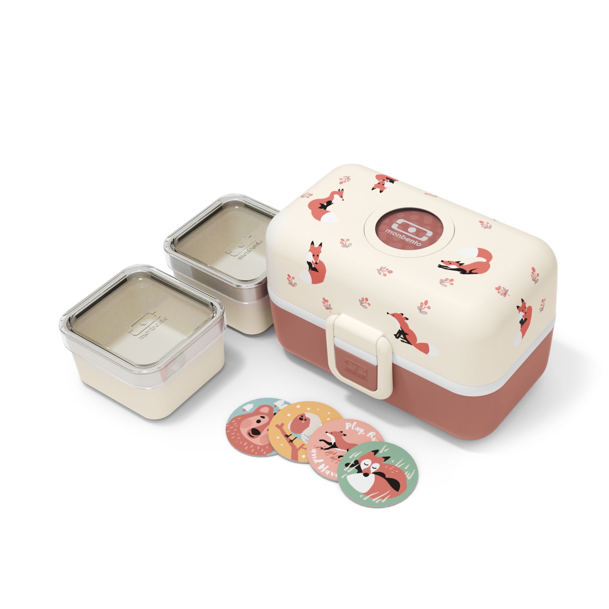 Monbento Lunchbox Kinder TRESOR 16 x 9.2cm Fuchs Altrosa Lunch Bentobox 0.8L
