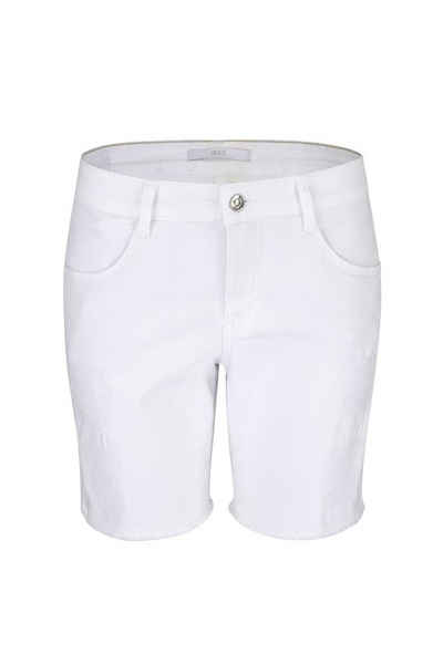 MAC Stretch-Jeans MAC SHORTY summer fringe white destroy wash 2389-90-0390 D012 - SUMMER