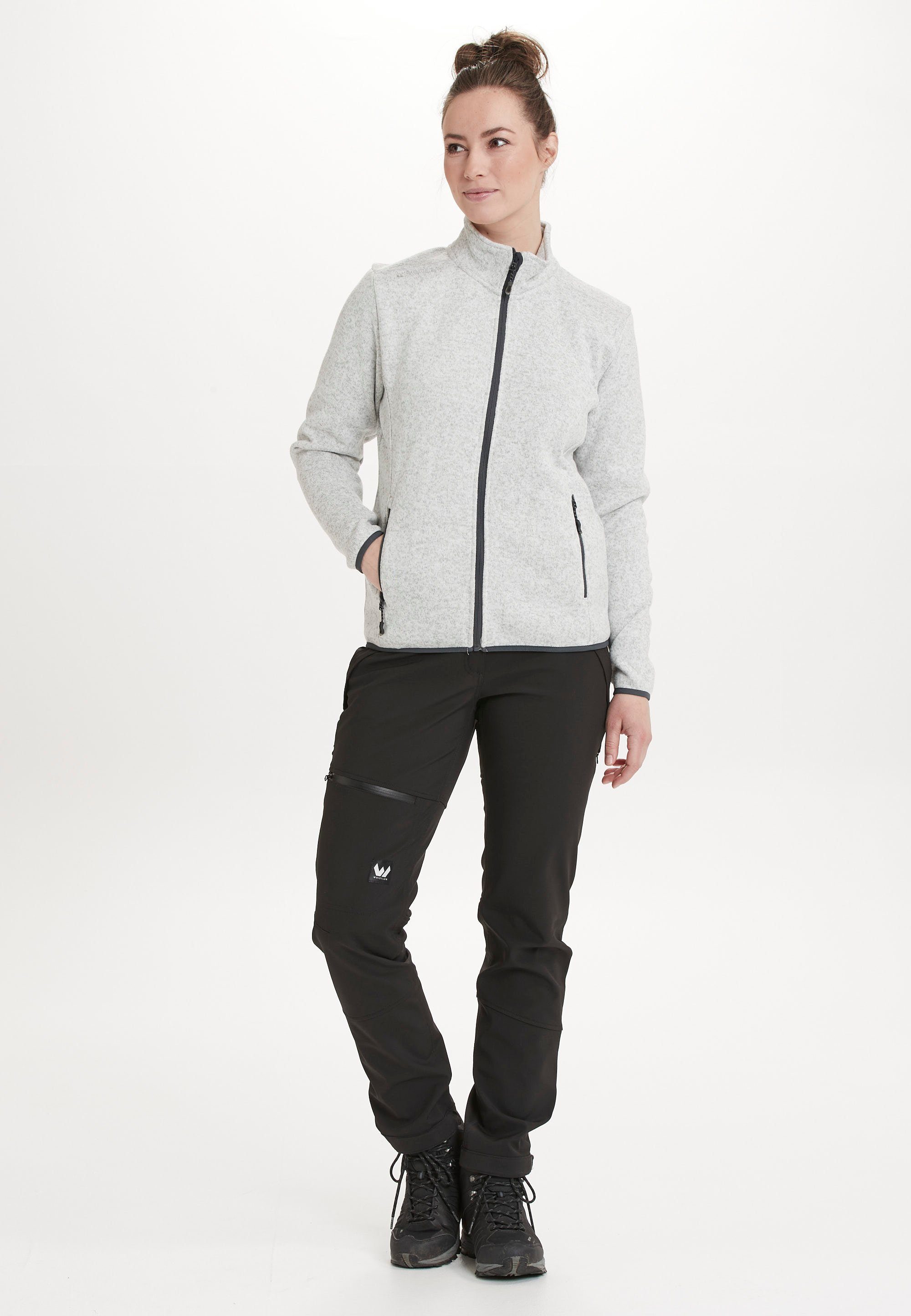 Spezialversandhandel WHISTLER Fleecejacke Maleo hellgrau-meliert sportlichen im Wollstrick-Look W