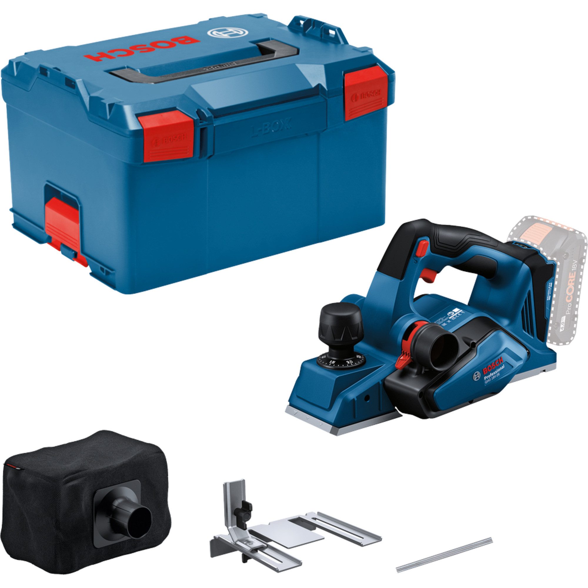 Bosch Professional Akku-Elektrohobel Bosch Professional Akku-Falzhobel GHO 18V-26, (ohne Akku und Ladegerät, in L-BOXX)