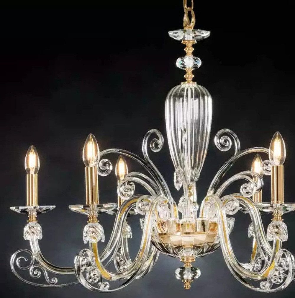 Xlmoebel Kronleuchter Kronleuchter Cleopatra aus Kristall in Gold mit elegantem Design, Hergestellt in Europa