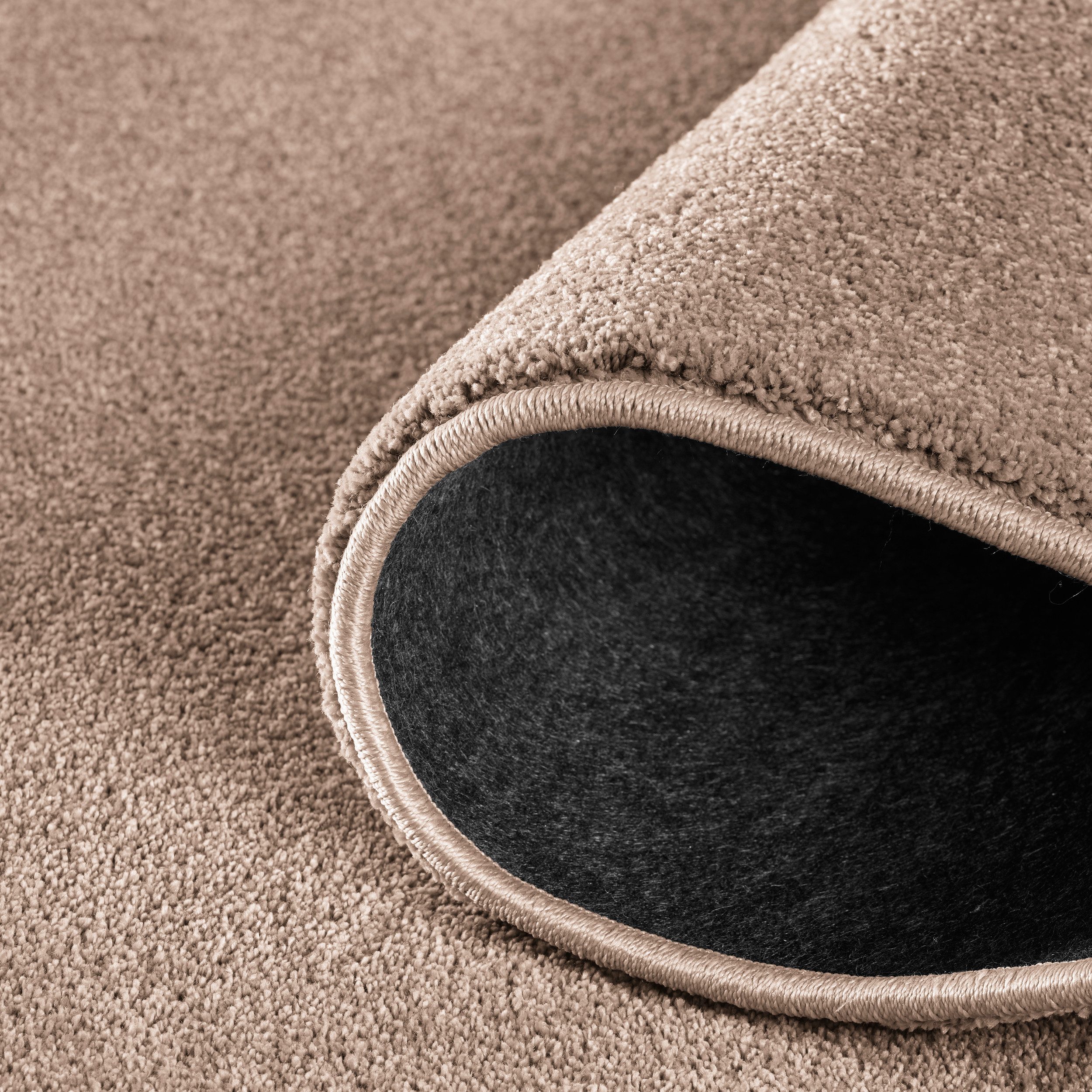 TaCa Home Teppich Kurzflor-Frisee-Teppich, rechteckig, Höhe: 9 mm, Wohnzimm günstig online kaufen