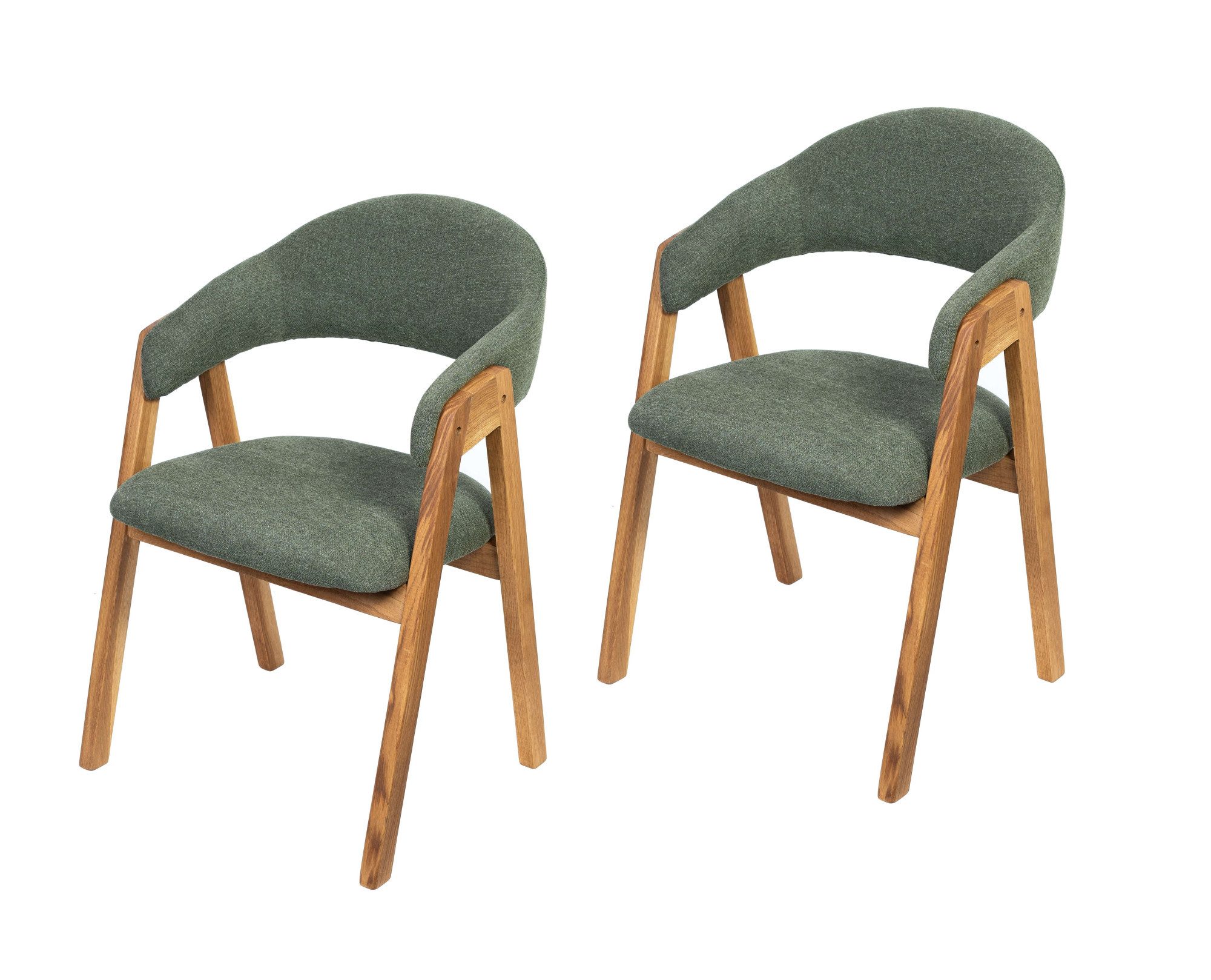 Home affaire Armlehnstuhl Arco Polsterstuhl, Esszimmerstuhl, Küchenstuhl, 4-Fußstuhl (2 St), Bequem und stilvoll. Gepolstert. Massivholzbeine