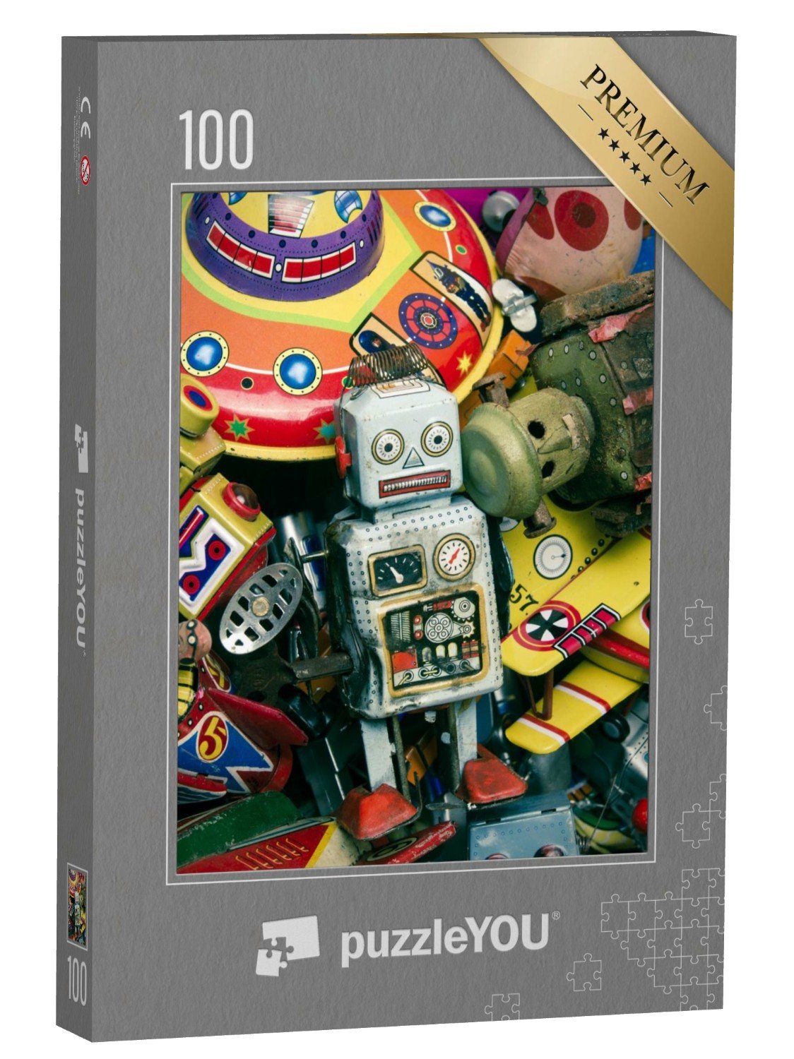 puzzleYOU Puzzle Vintage-Blechspielzeug, 100 Puzzleteile, puzzleYOU-Kollektionen Nostalgie