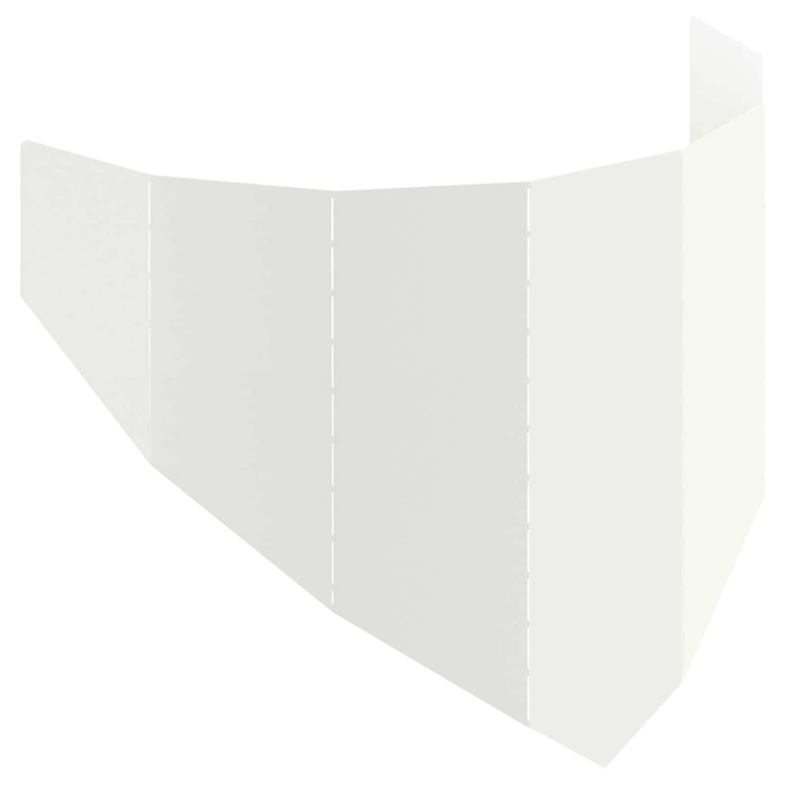 vidaXL Beetumrandung Raseneinfassung 100 x 45 cm Stahl Weiß