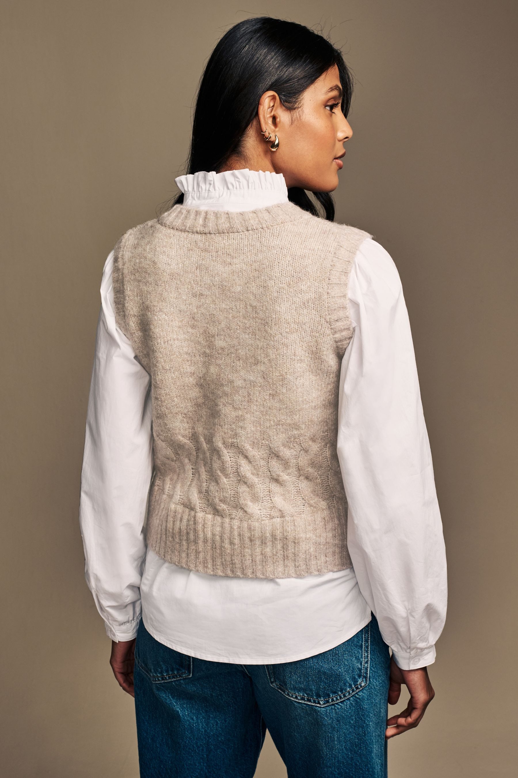 LAURA ASHLEY 2-in-1-Shirt Laura Ashley gestricktes Oberteil mit Hemdeinsatz günstig online kaufen