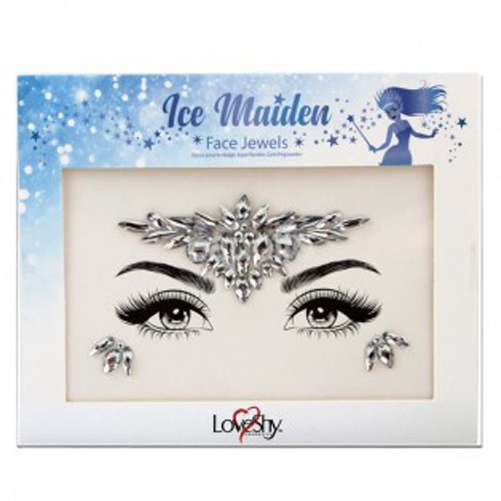 PaintGlow Strass-Tattoo Face Jewels 'Ice Maiden' - Selbstklebende Glitzers