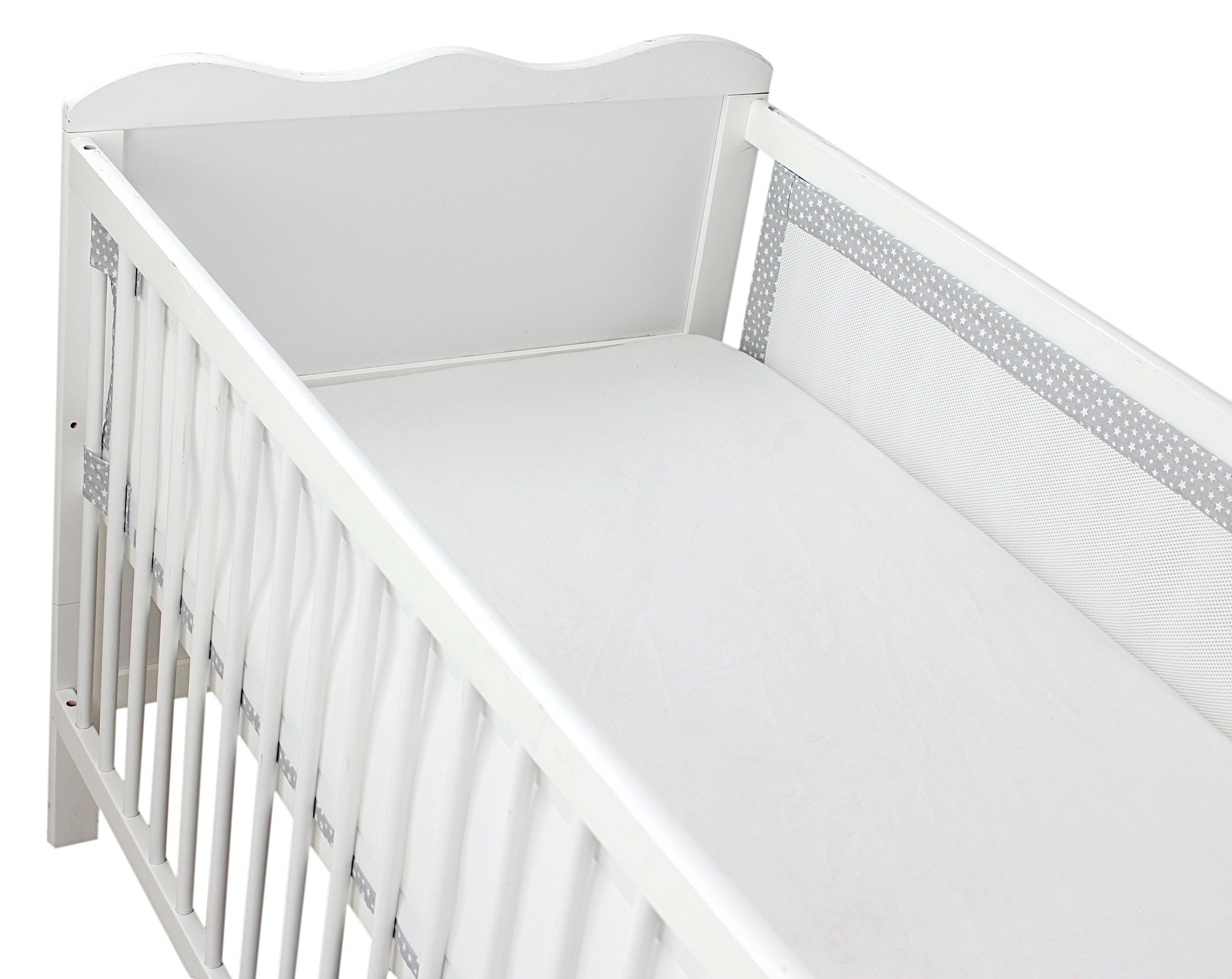 TupTam Bettnestchen TupTam Gitterstäbe Schutz Netz Babybett Nestchen 3D Mesh 2 Pack – Bild 3 von 4