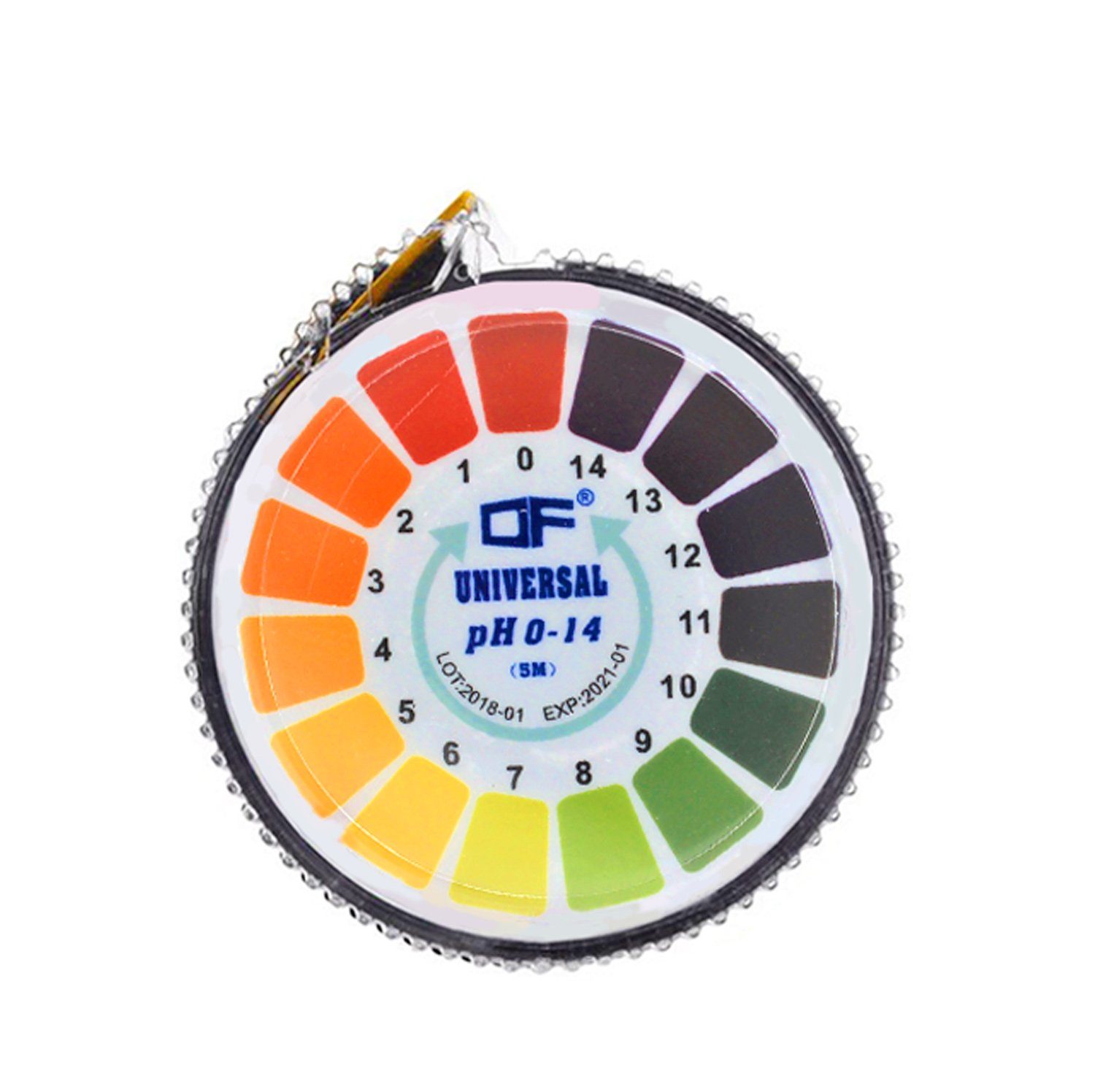 COOL-i ® Bodenfeuchtesensor Universeller pH-Teststreifen auf Rolle – 5 m Lackmuspapier, pH-Bereich 0–14, Für Wasser, Urin, Labor & mehr