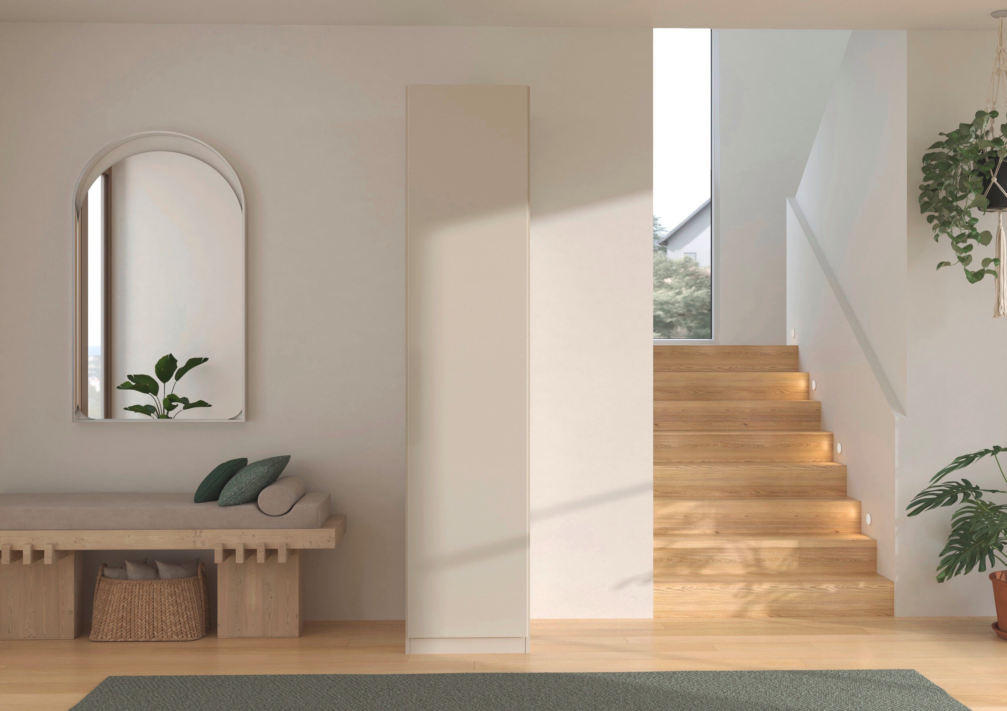 rauch Kleiderschrank Schrank Möbel Schlafzimmer Garderobe Kinderzimmer WELTNEUHEIT ELVIK (3 Ausstattungsvarianten - Breiten 47-405 cm, Höhen 187/212/231 cm) PATENTIERTES SCHNELLMONTAGESYSTEM mit Push-to-open MADE IN GERMANY