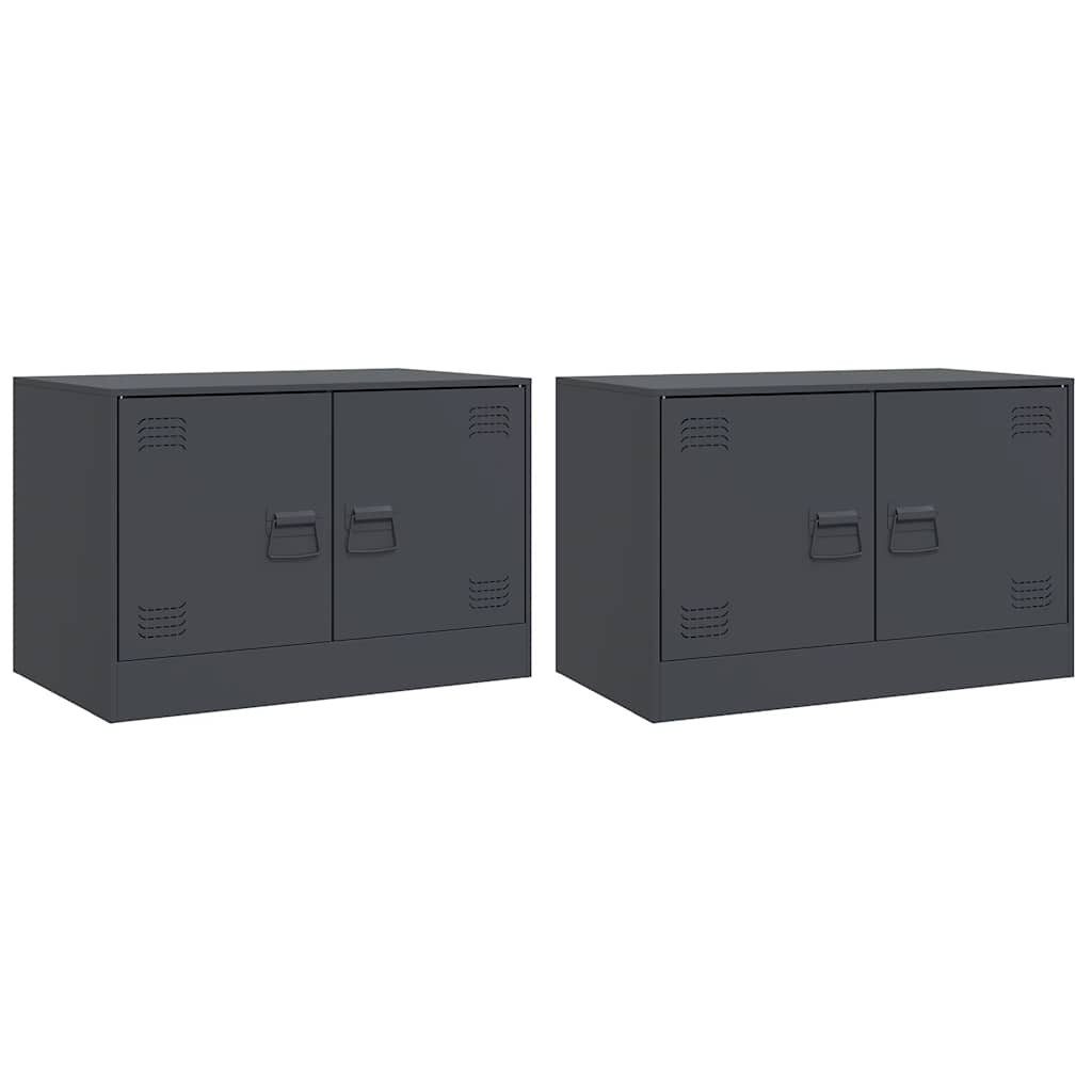 vidaXL TV-Schrank TV-Schränke 2 Stk. Anthrazit günstig online kaufen