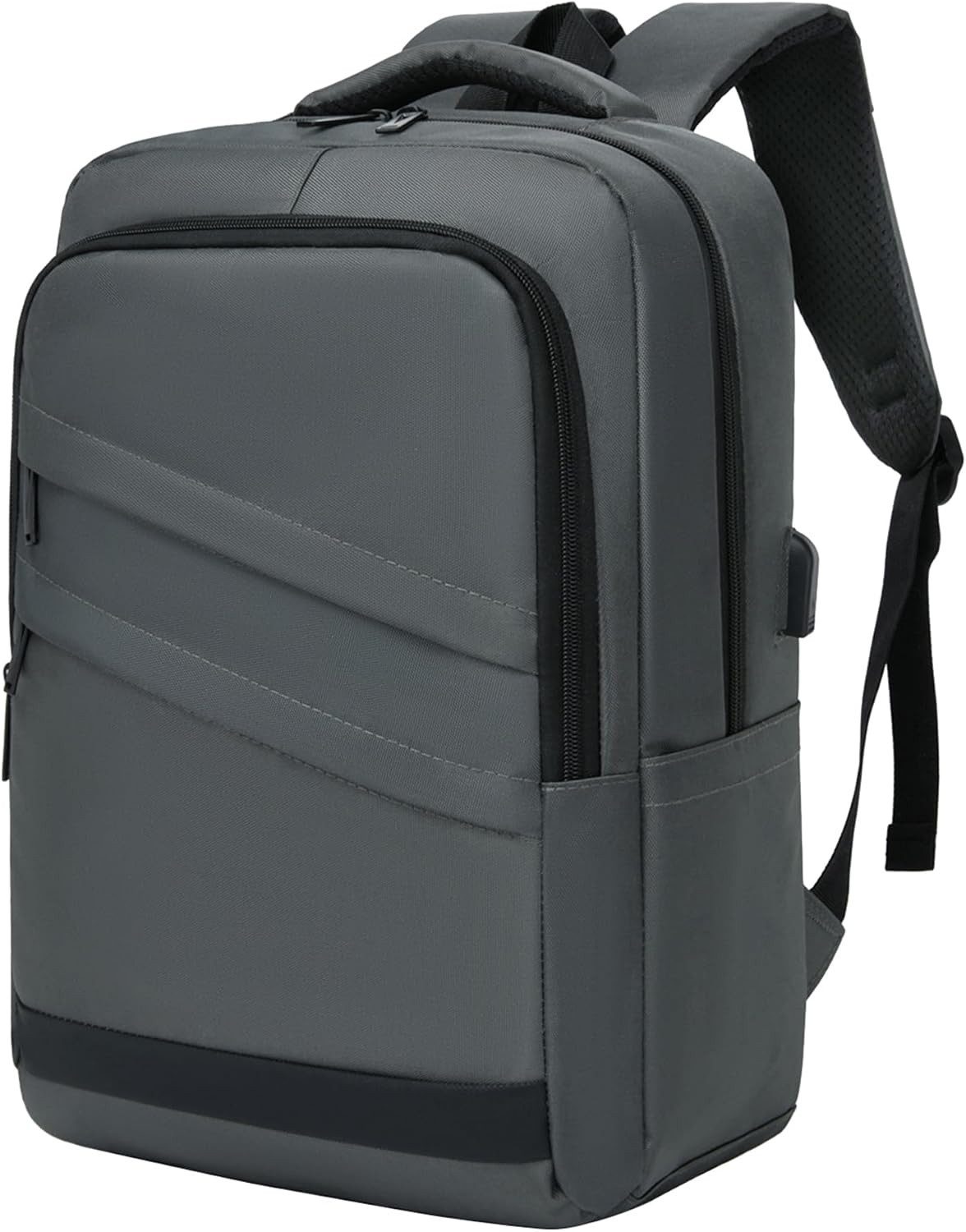LaCute Notebook-Rucksack Laptop-Rucksack 15,6 Zoll Business mit USB-Anschluss und Trolley-Band (Laptop-Business-Rucksack 15,6 Zoll mit USB-Anschluss und Trolley-Band, 1-teiliger Laptop-Rucksack mit USB-Anschluss und Trolley-Band), 15,6-Zoll-Laptopfach, USB-Anschluss, Trolley-Band, leicht