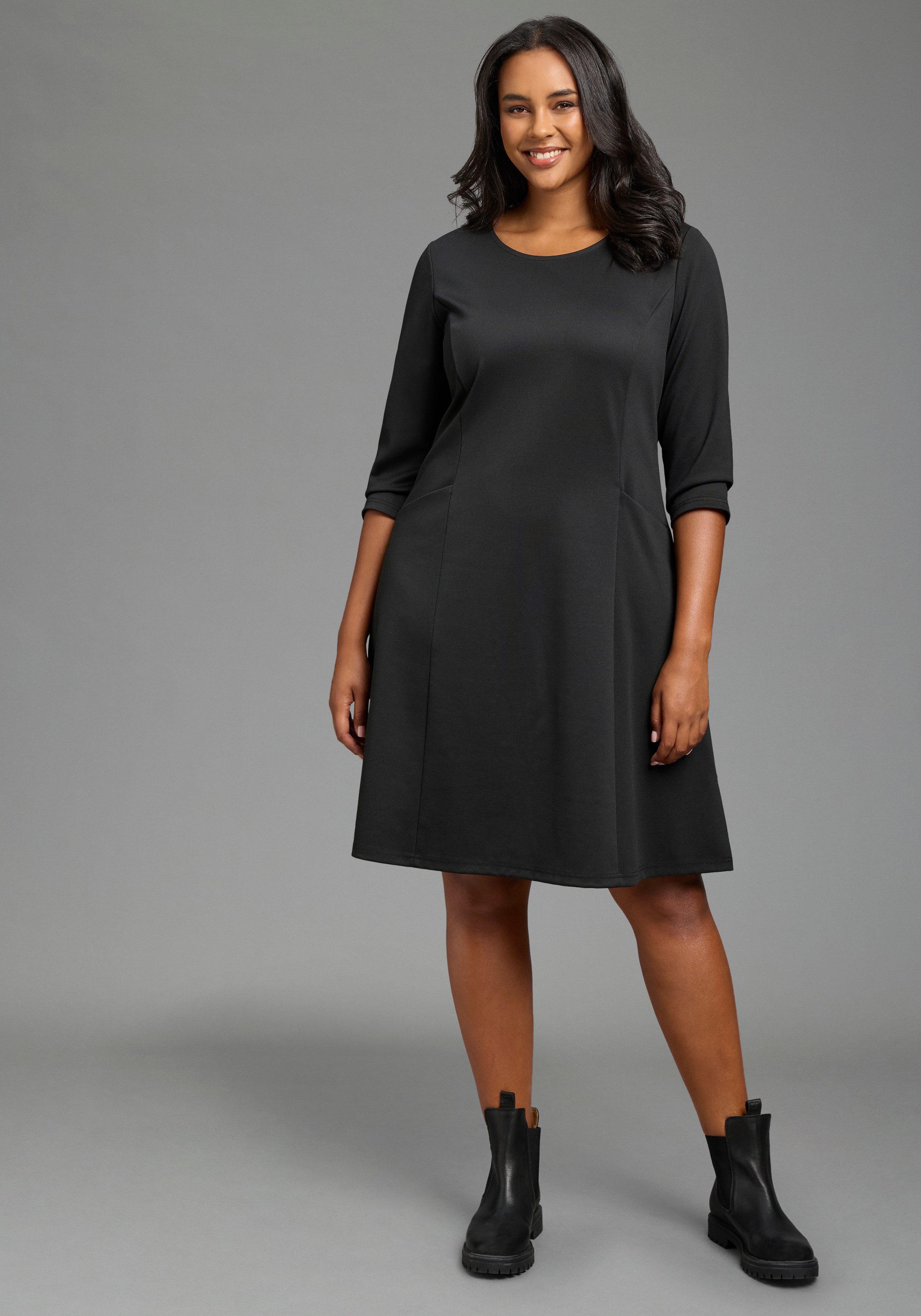 Laura Scott CURVE Skaterkleid Große Größen in großen Größen, mit elastischer Viskosemischung