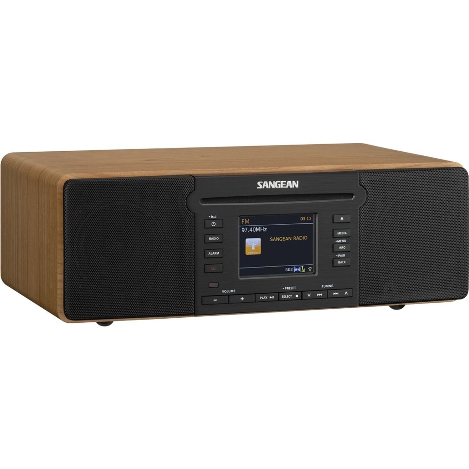 Sangean DDR-66 BT (DAB) Internet-Radio/DAB+/FM/CD/USB/SD/Bluetooth (DAB) Digitalradio Walnut