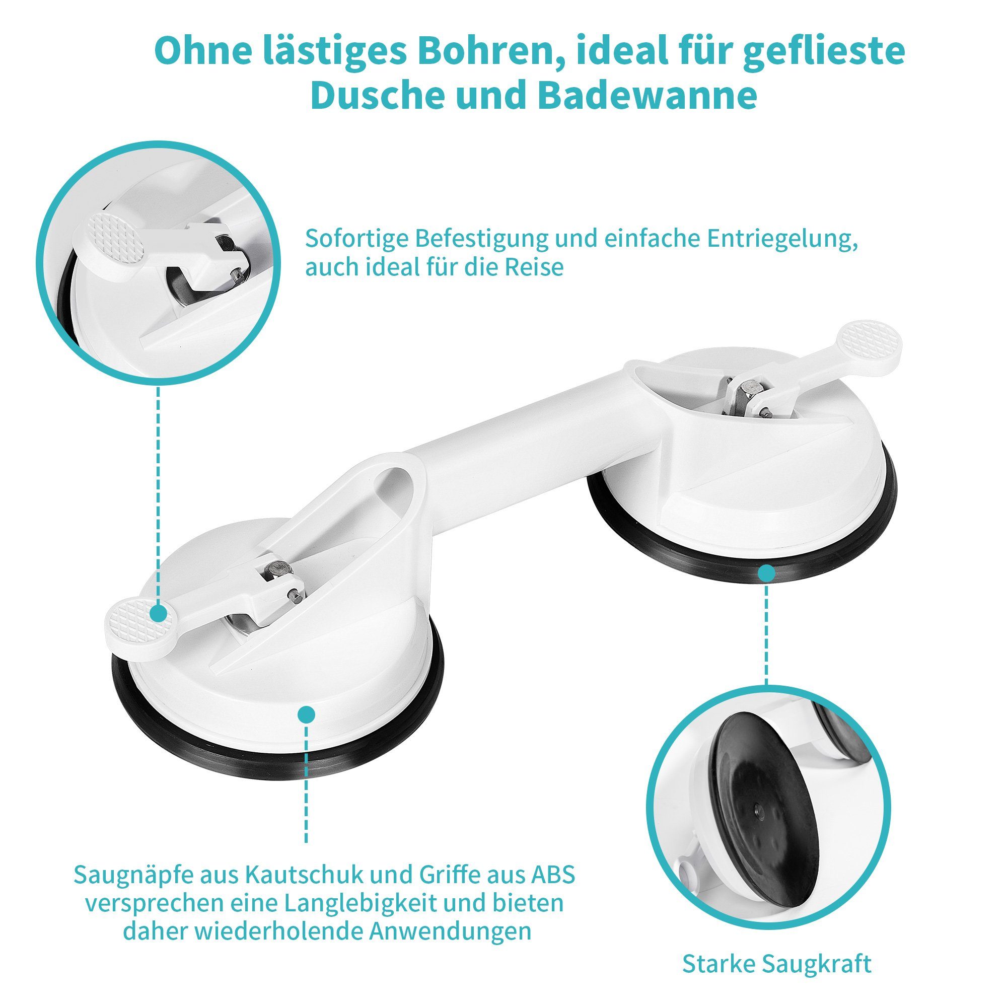 AdelDream Brüstungsgeländer Sicherheit Hilfshandlauf Badezimmer Saugnapf Ar günstig online kaufen