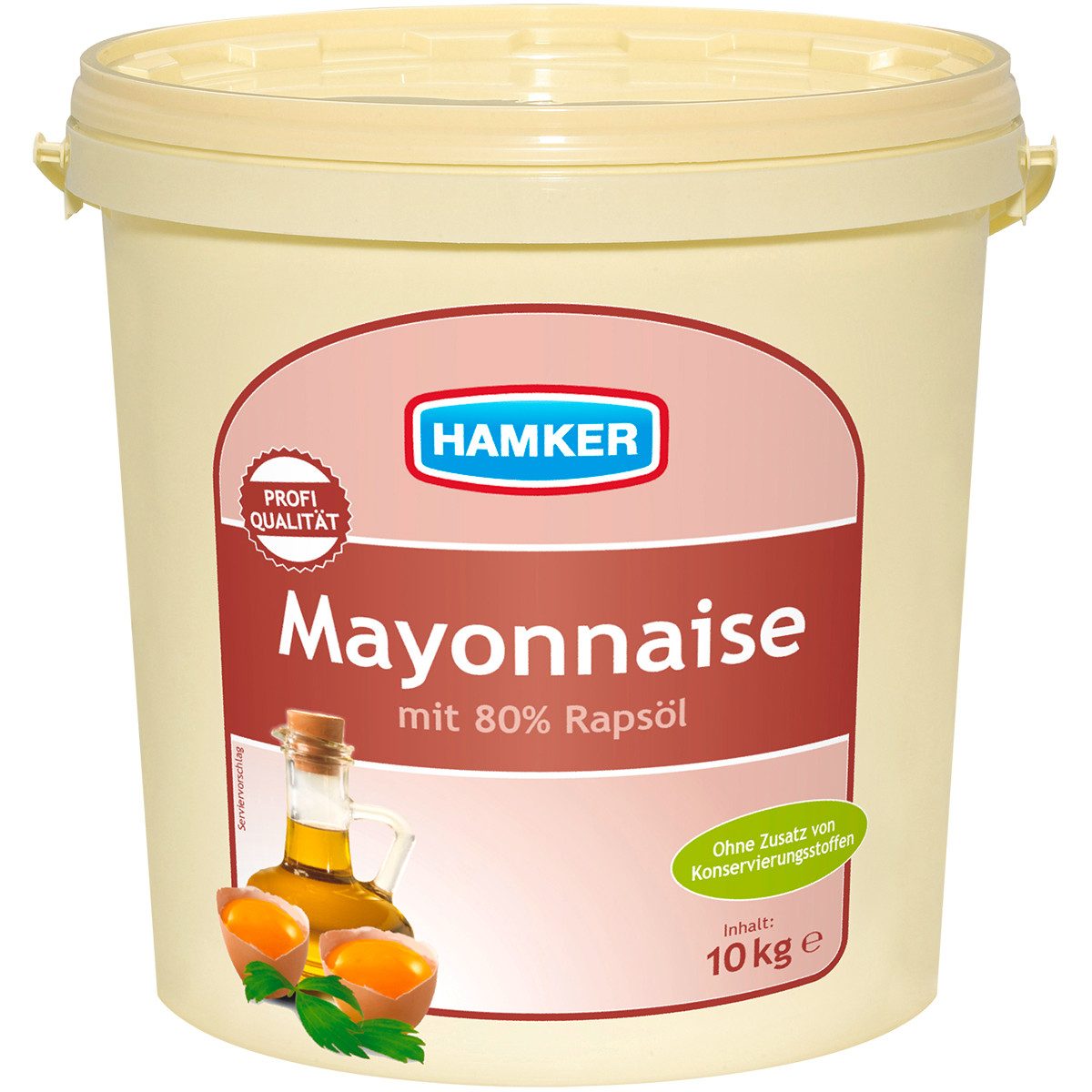 HAMKER Saucen, Hamker Mayonnaise 80 Prozent cremig mild im Grossgebinde 10kg