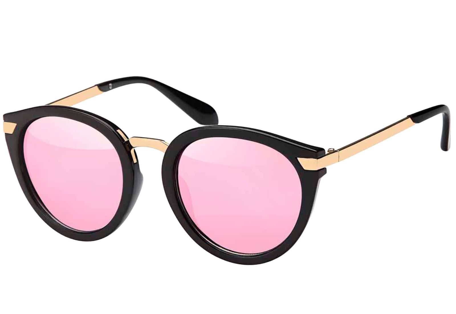 gelb-rosa, BEZLIT Wayfarer Eyewear rosa-verspiegelt, Eyewear schwarz-violett mit BEZLIT (1-St)