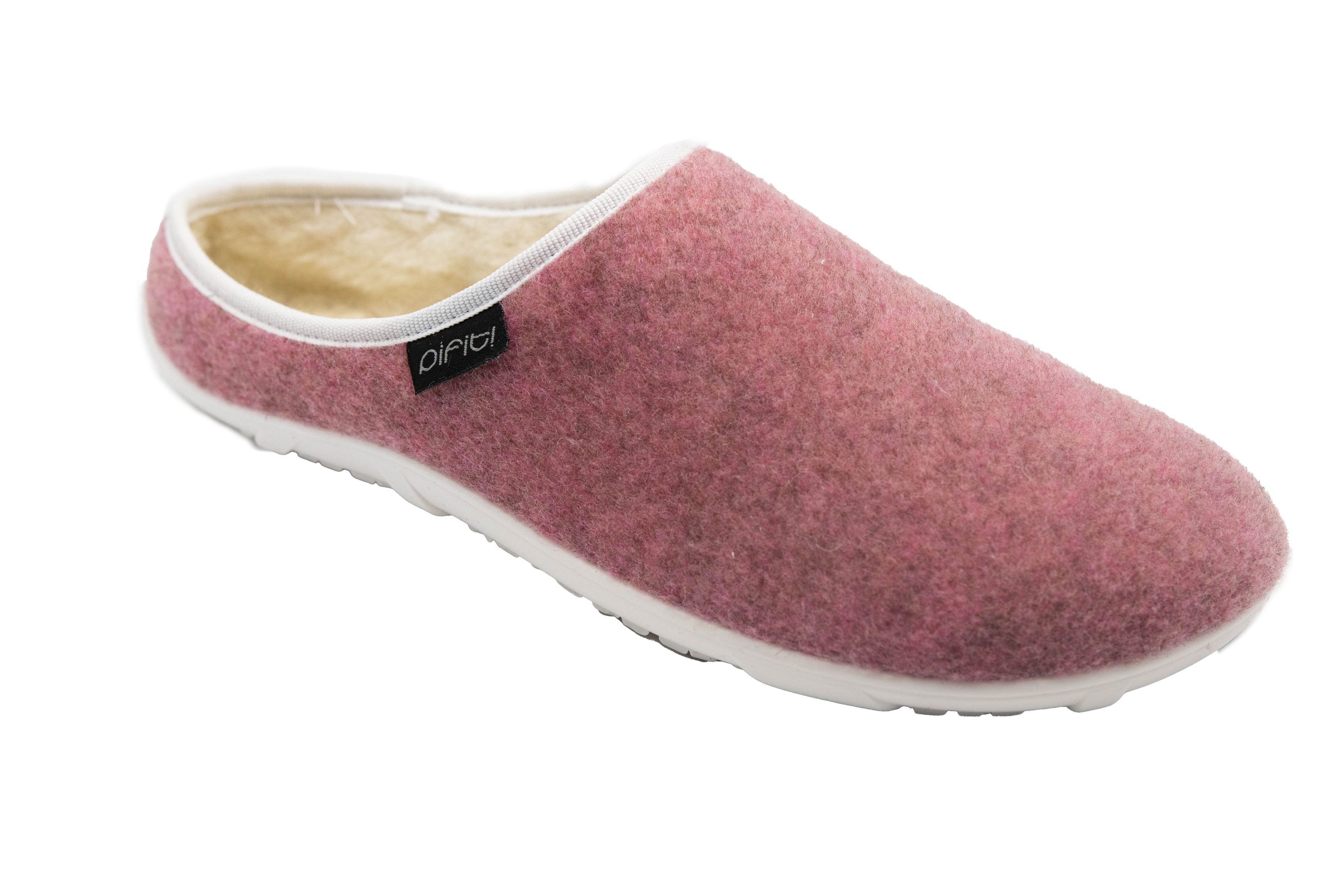 pifit! Pantoffel "cosy" aus Wollstoff, gefüttert, 32101-1, schwarz Barfußschuh Pantoffel, Hausschuh