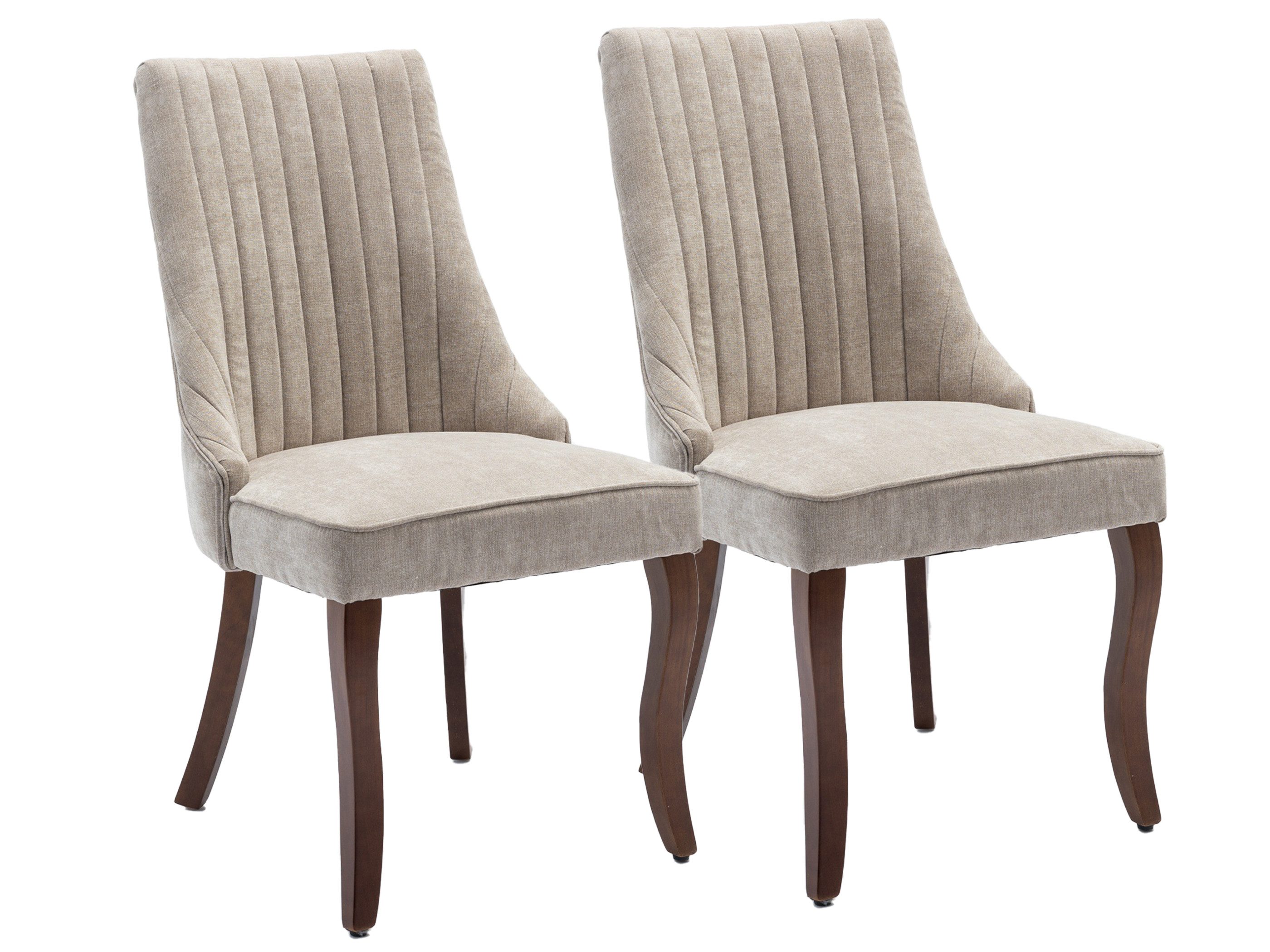 SeedWave Esszimmerstuhl Chenille 2er-Set Küchenstuhl, Hohe Rückenlehne & Ve günstig online kaufen