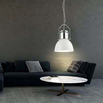 etc-shop LED Pendelleuchte, Leuchtmittel inklusive, Warmweiß, Decken Pendel Leuchte weiß Wohn Ess Zimmer Industrie Stil FILAMENT
