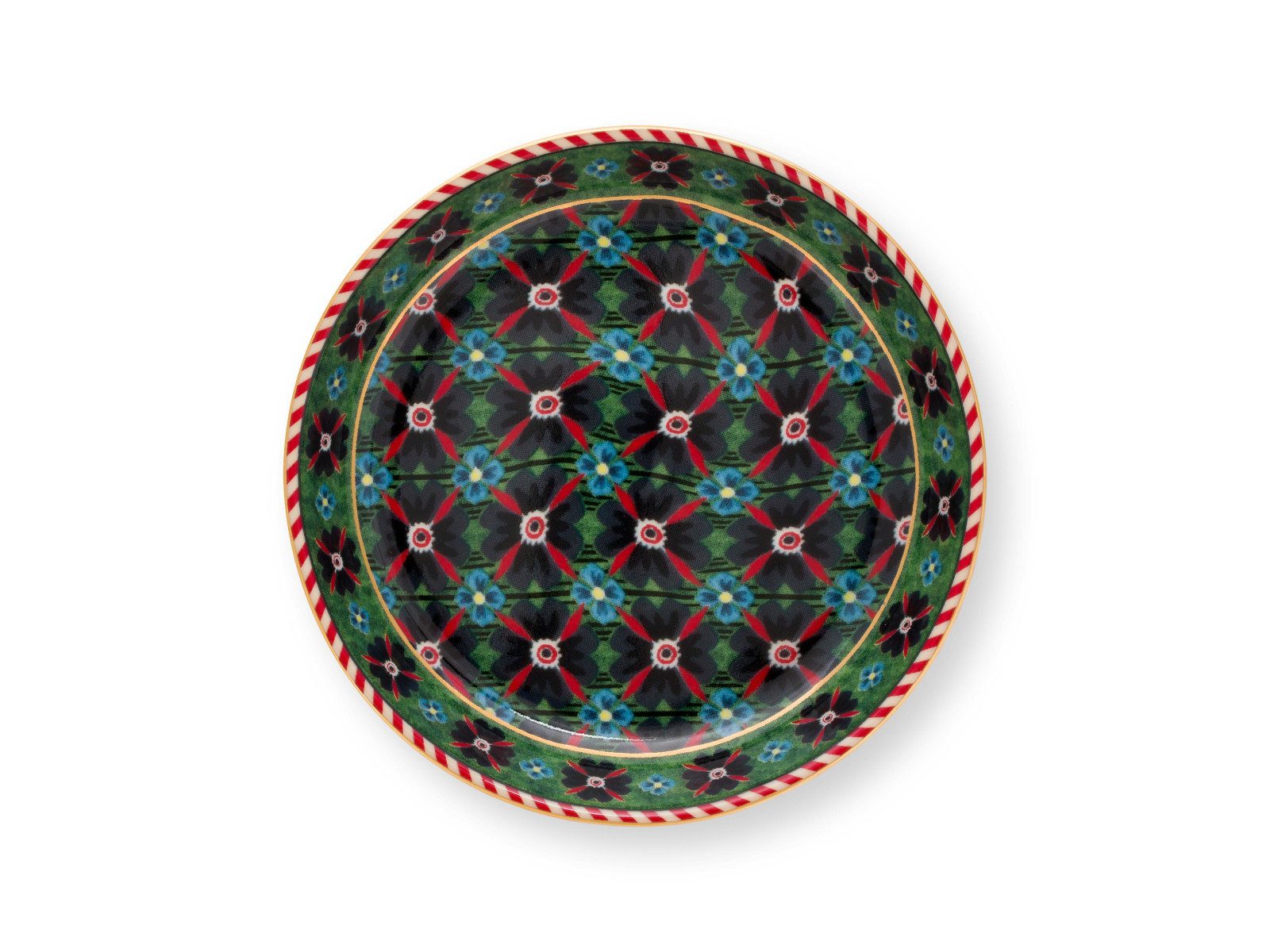 PiP Studio Schale Berry Blues Teebeutelablage clover green 9cm, Porzellan, (Teebeutelablagen)