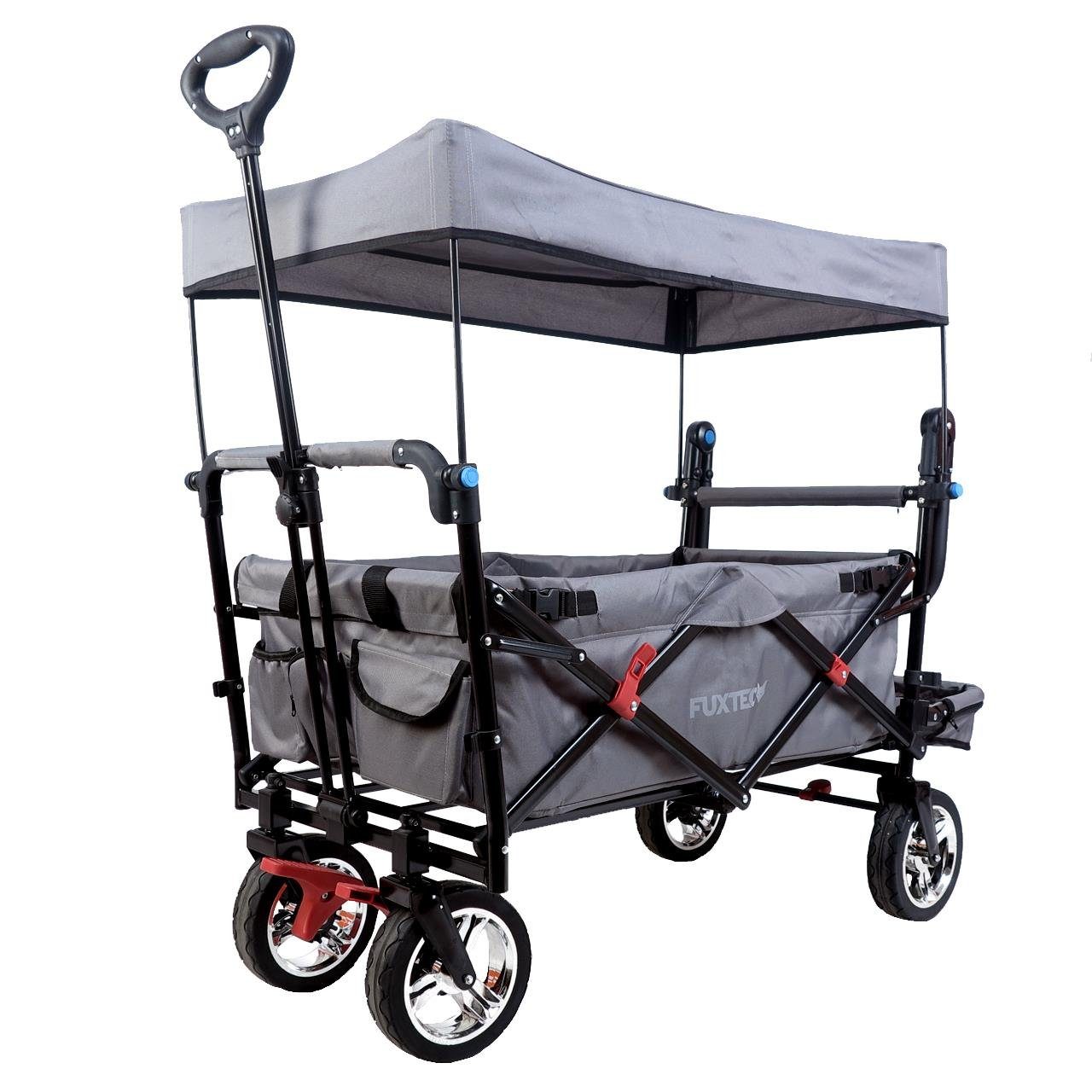 FUXTEC Bollerwagen FX-CT800, inkl. Innenraumverlängerung, 75 kg Belastbarkeit, faltbar, kippsicher
