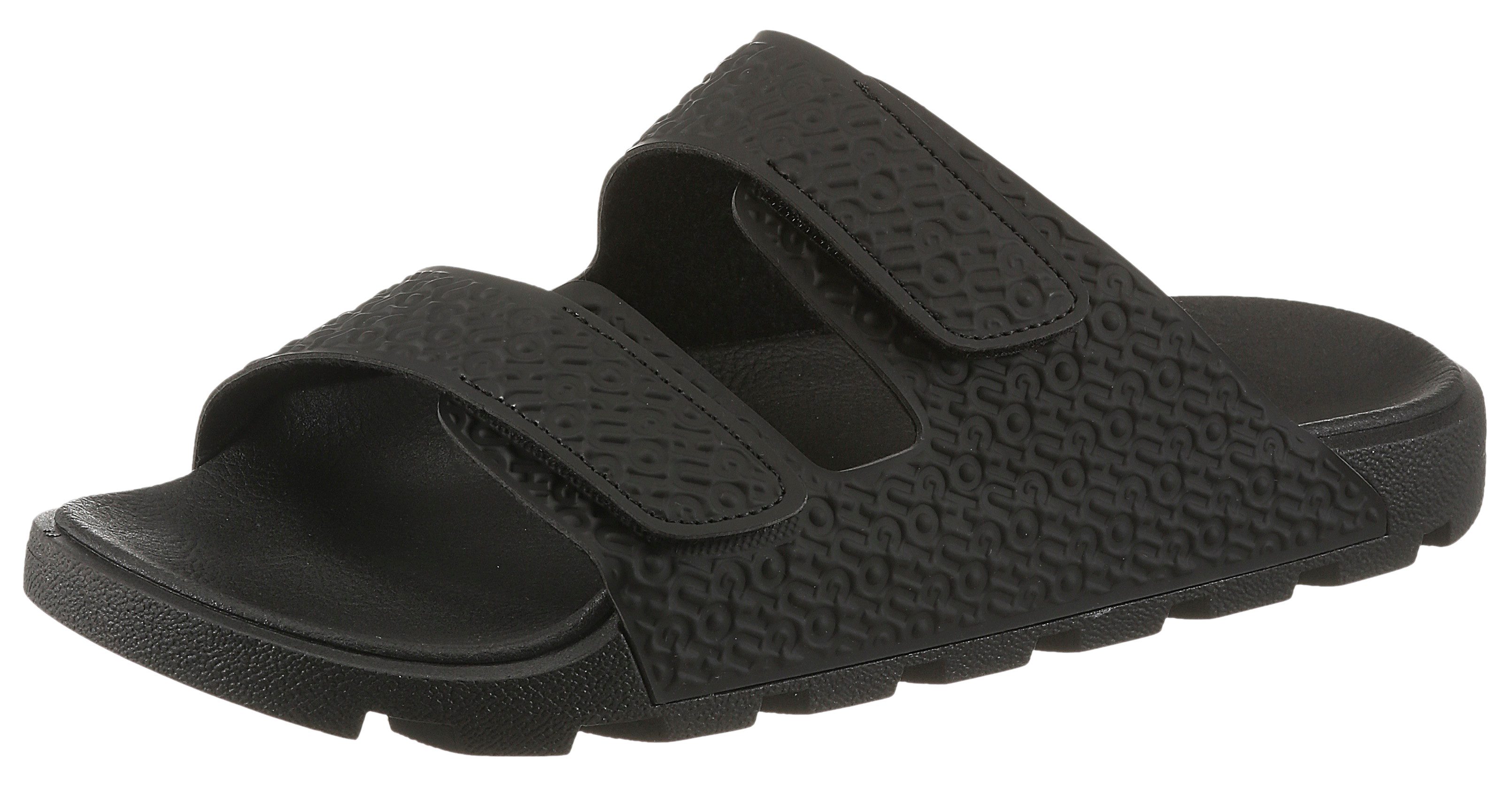 HUGO Pantolette Sommerschuh, Klettschuh, Pool Slides mit Logoprägung