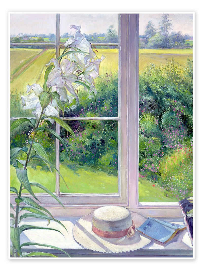 Posterlounge Poster Timothy Easton, Leseecke im Fenster (Detail), Landhausstil Malerei