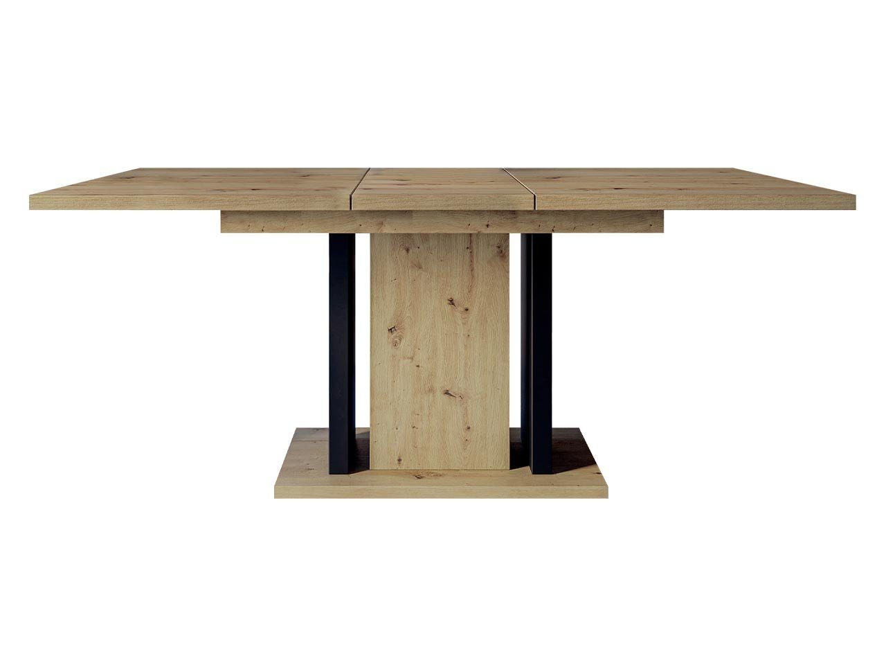 (Ausziehbarer), der cm Einlegeplatte 120-180x90x76 Esstisch befindet Wood Tischplatte, unter MIRJAN24 sich