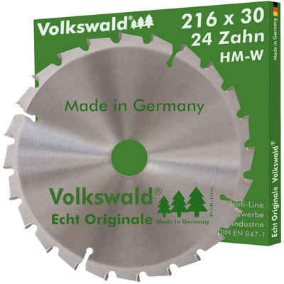 Volkswald Kreissägeblatt Volkswald ® HM-Sägeblatt W 216 x 30 mm Z= 24 Kreissägeblatt Acrylglas, Echt Originale Volkswald® Made in Germany