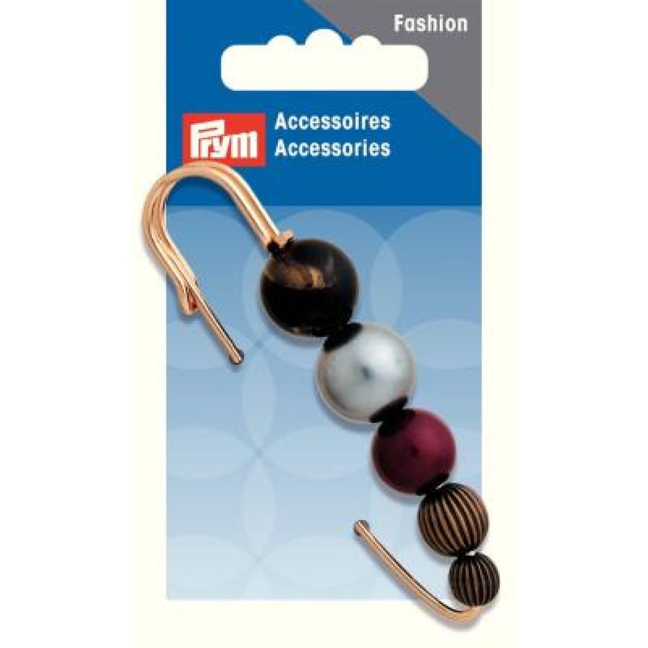 Prym Stricknadeln Schmucknadel Perlen 80 mm rot/schwarz/silber