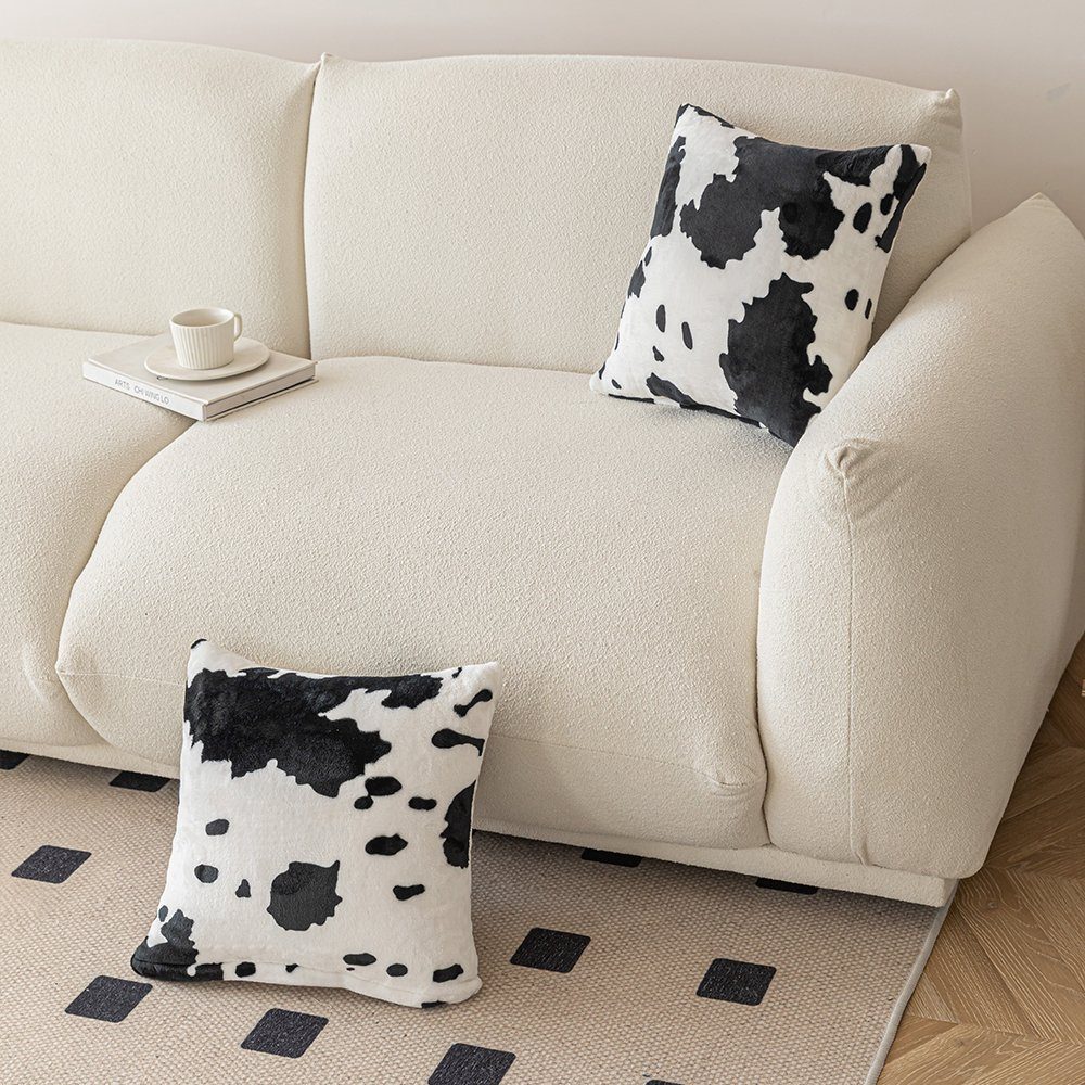 Wolldecke Kuh Muster / Kuscheldecke / günstig online kaufen