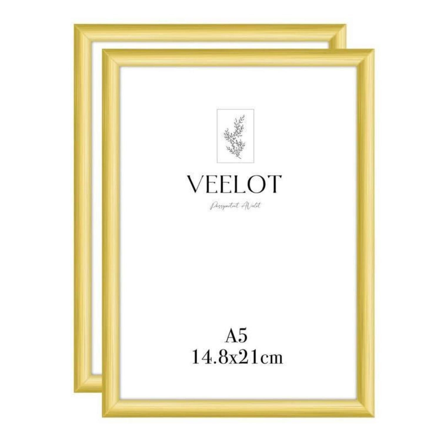 LuxusKollektion Einzelrahmen 2x Bilderrahmen A5 Gold Metall, (2 St)