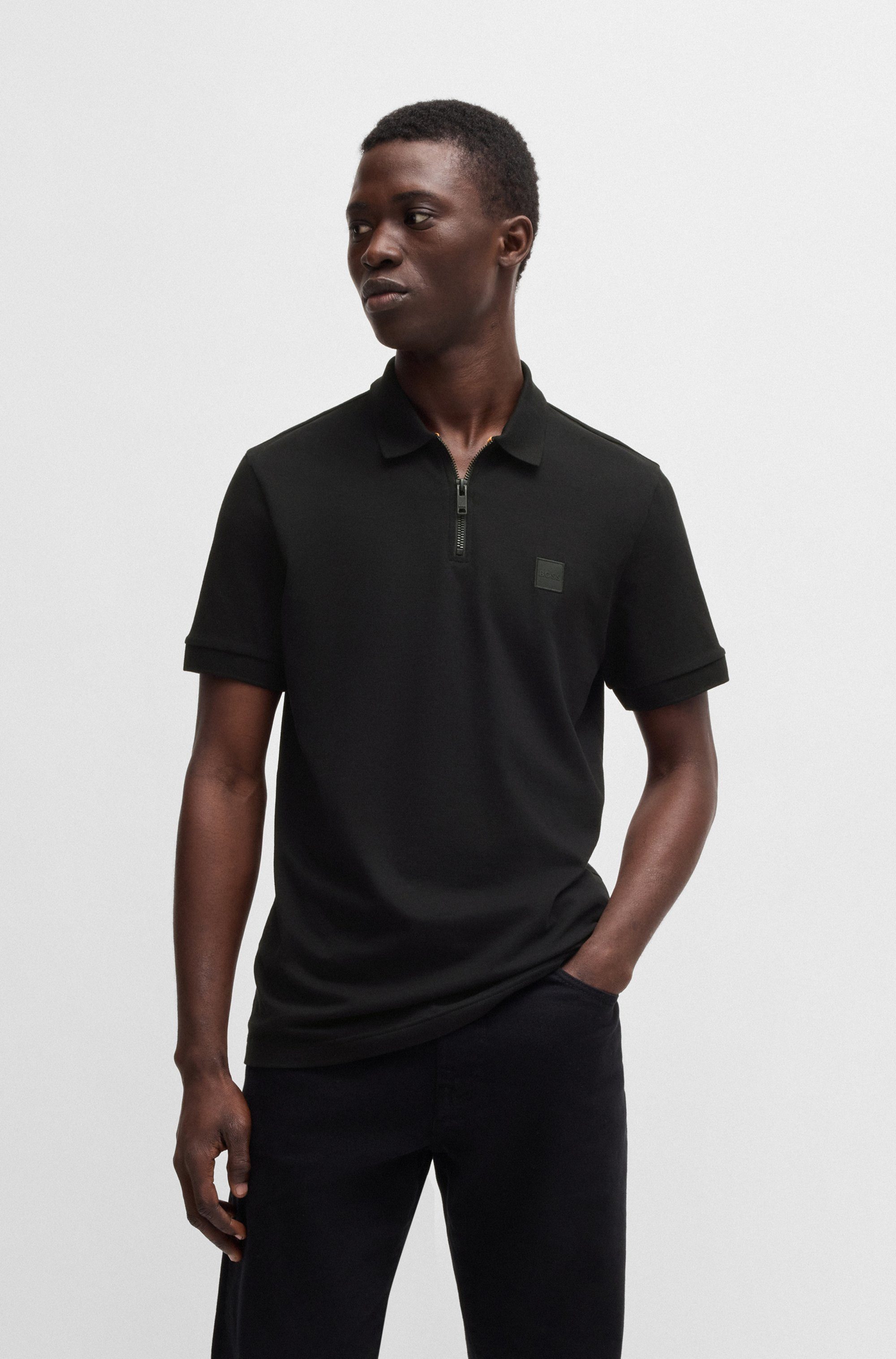 BOSS ORANGE Poloshirt Passerzip mit Polokragen günstig online kaufen