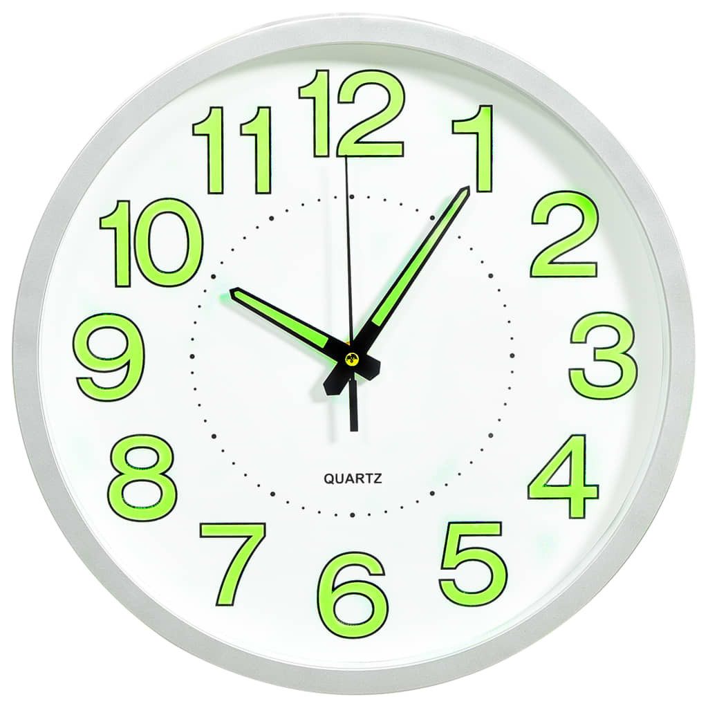 vidaXL Uhr Leuchtende Wanduhr Weiß 30 günstig online kaufen