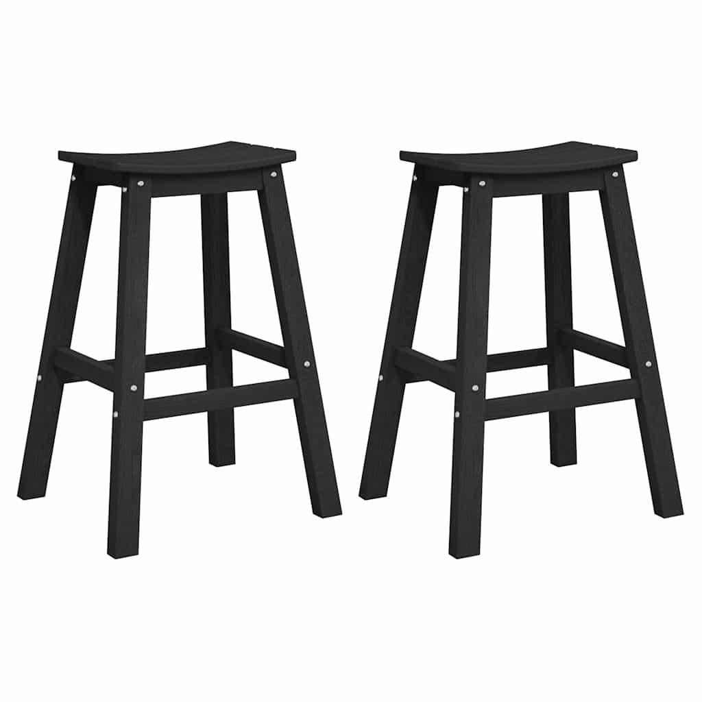 vidaXL Barhocker Barhocker 2 pcs Schwarz 52 x 43 x 73,5 cm HDPE (2 St)