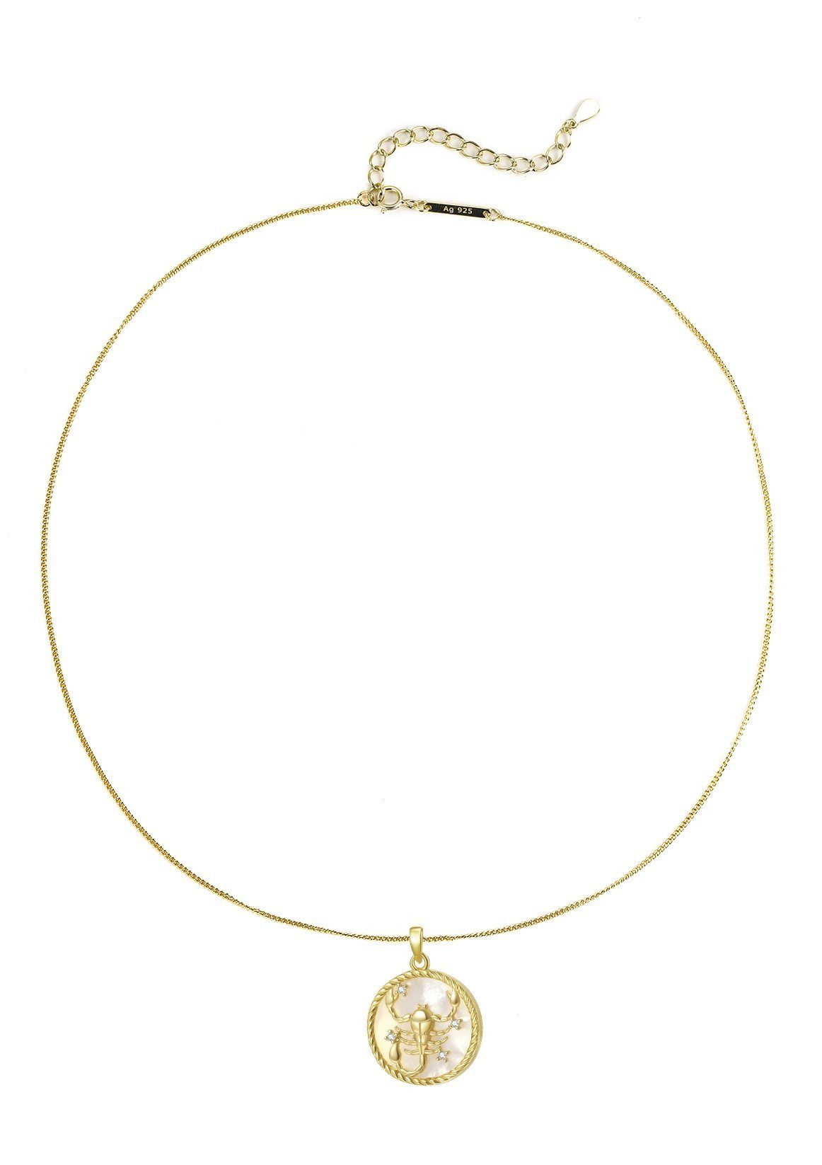 Hey Happiness Silberkette Damen mit Sternzeichen Anhänger & Zirkonia, 925 S günstig online kaufen