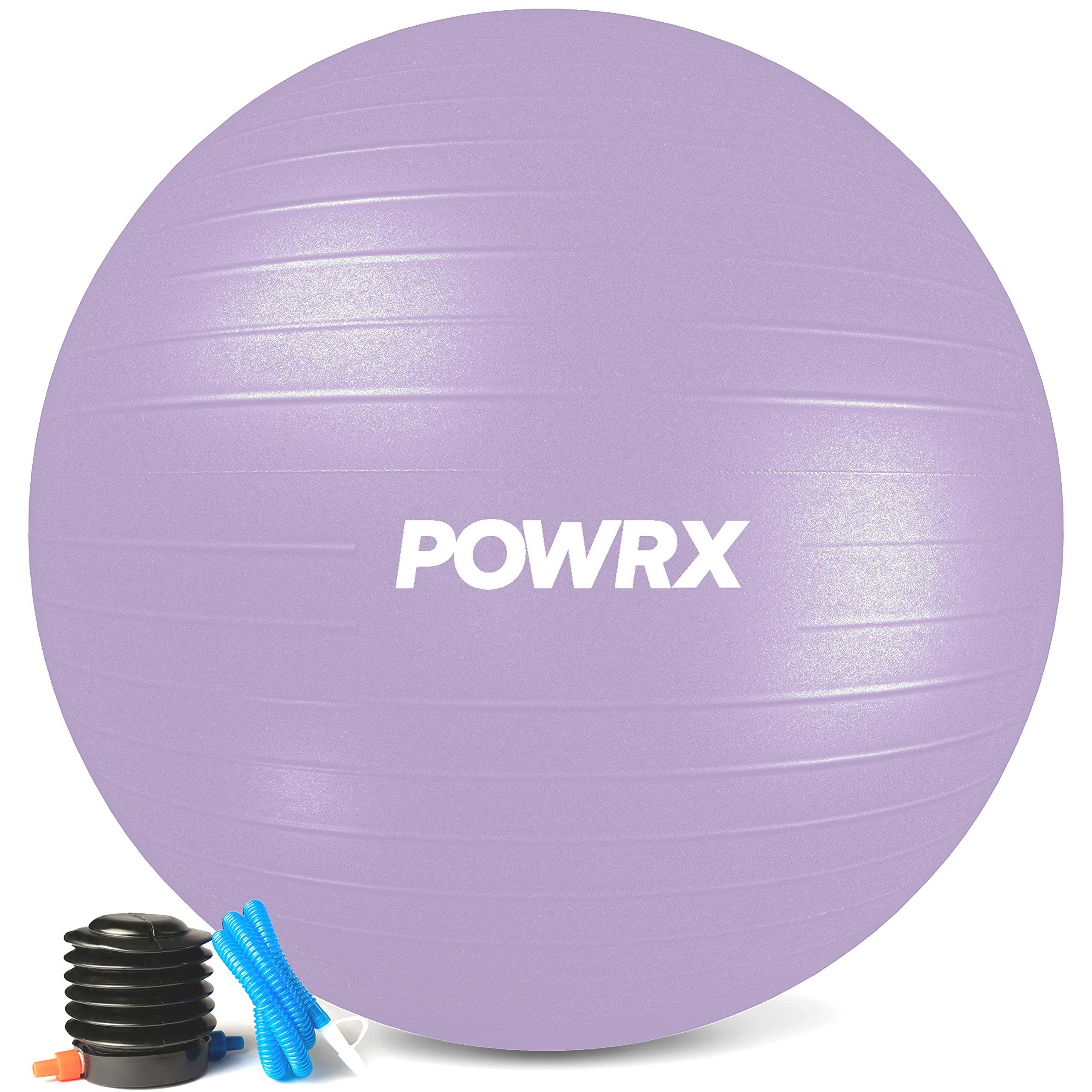 POWRX Gymnastikball, Lavendel Lila 65 Cm Gummi