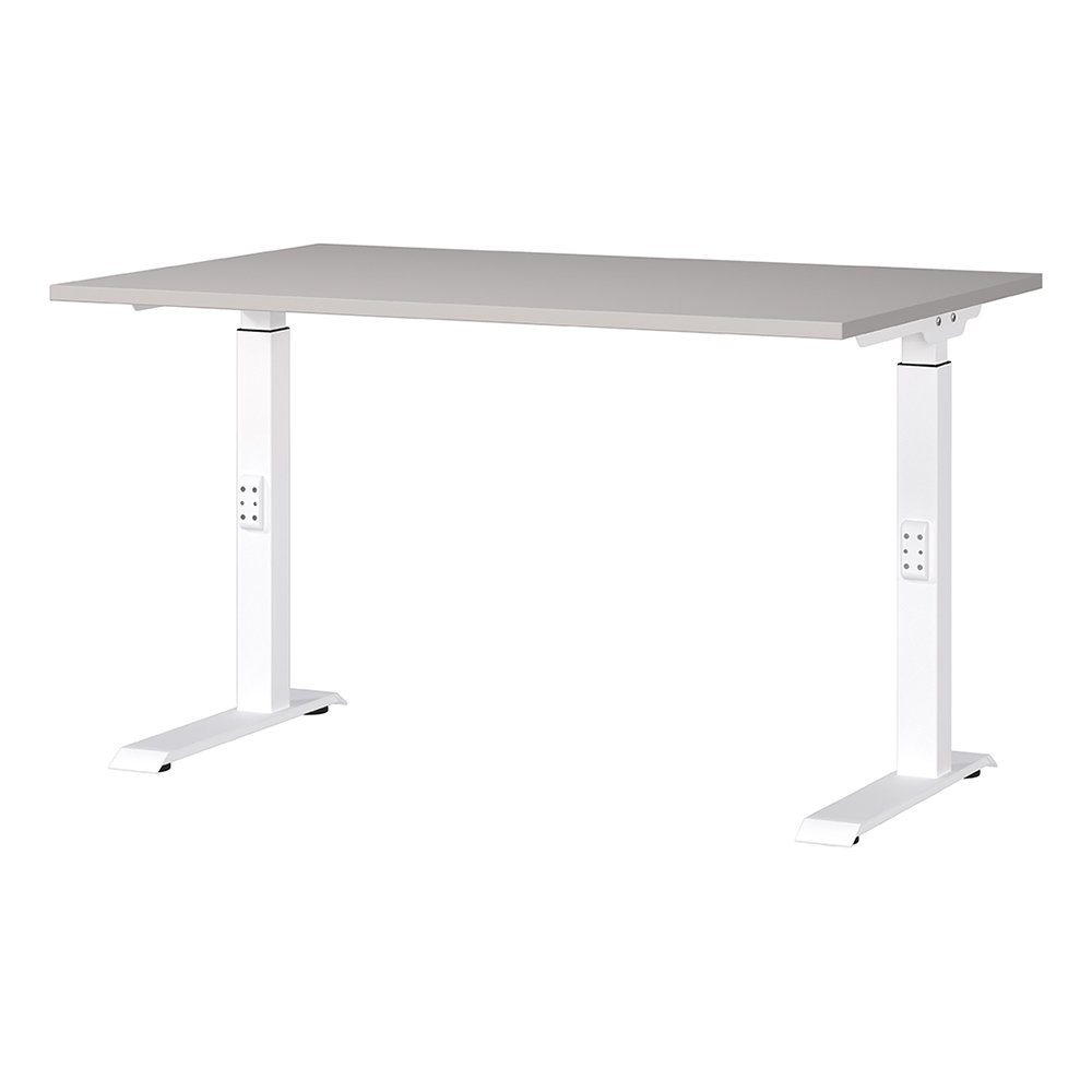 Lomadox Schreibtisch MEMPHIS-01, 120cm breit, kaschmir, Gestell weiß