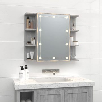 vidaXL Spiegel Spiegelschrank mit LED Grau Sonoma 70x16,5x60 cm