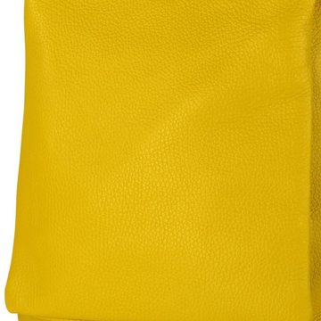 Toscanto Cityrucksack Toscanto Damen Cityrucksack Leder Tasche (Cityrucksack), Damen Cityrucksack Leder, gelb, Größe ca. 30cm