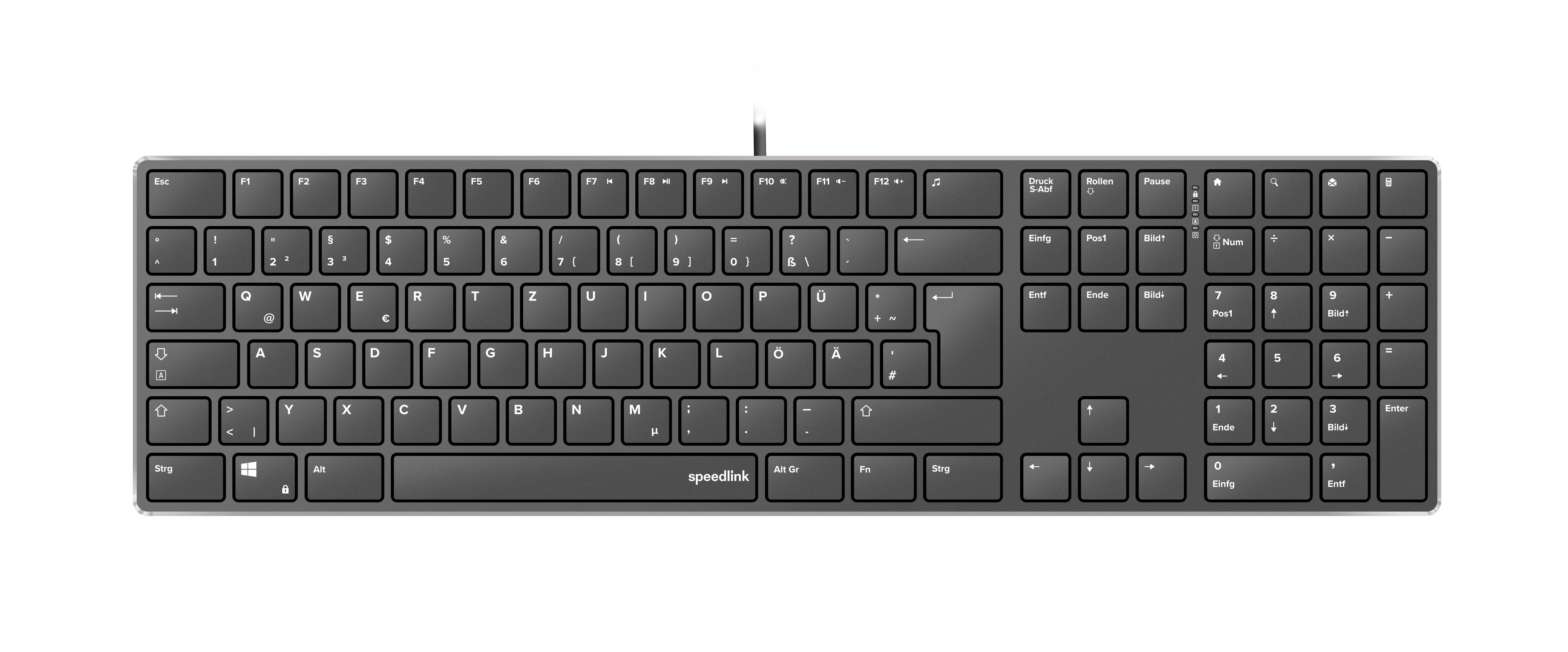 Speedlink RIVA Slim Metal Scissor Keyboard Tastatur (DE Layout)