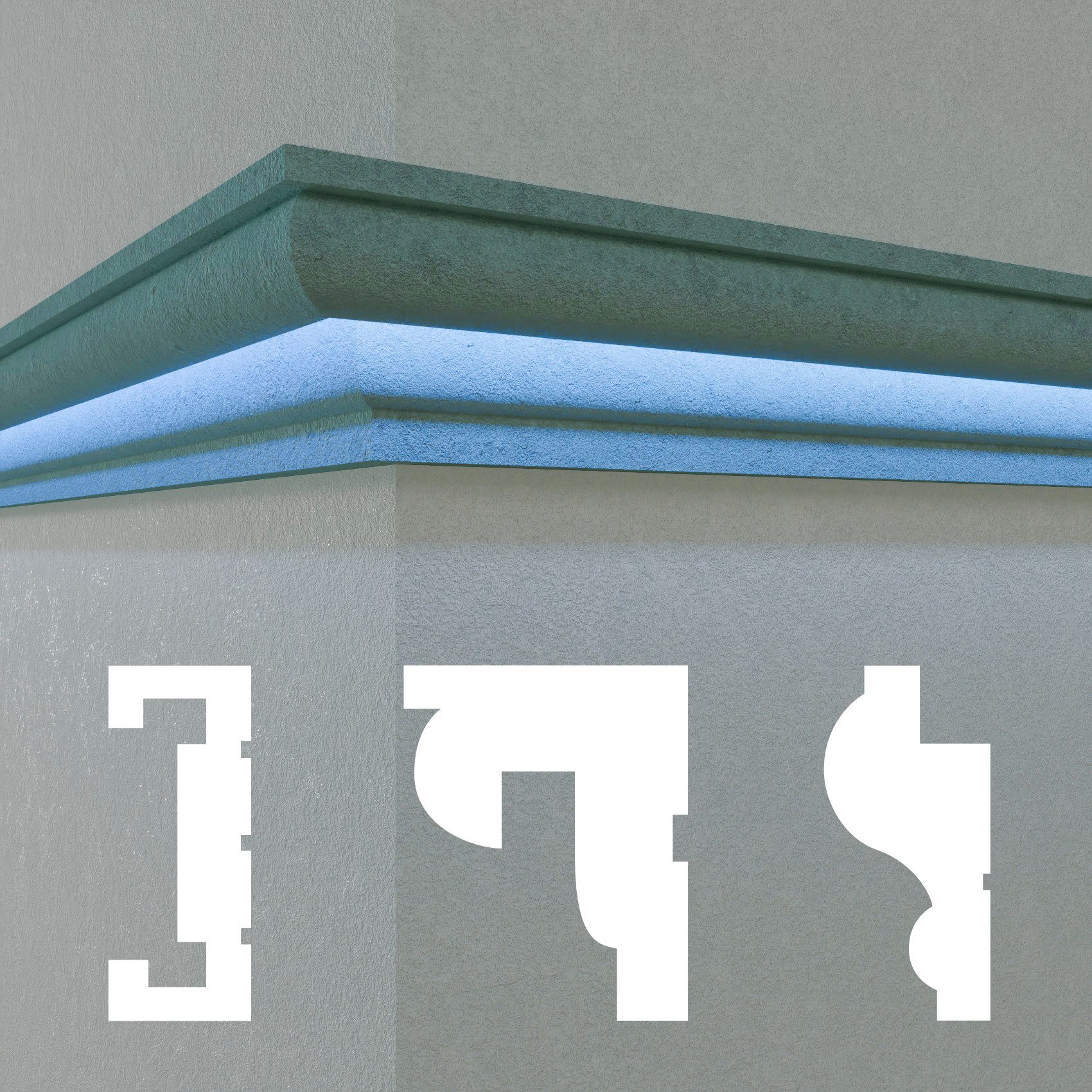 Hexim Stuckleiste DLED-05, 2 Meter / günstig online kaufen